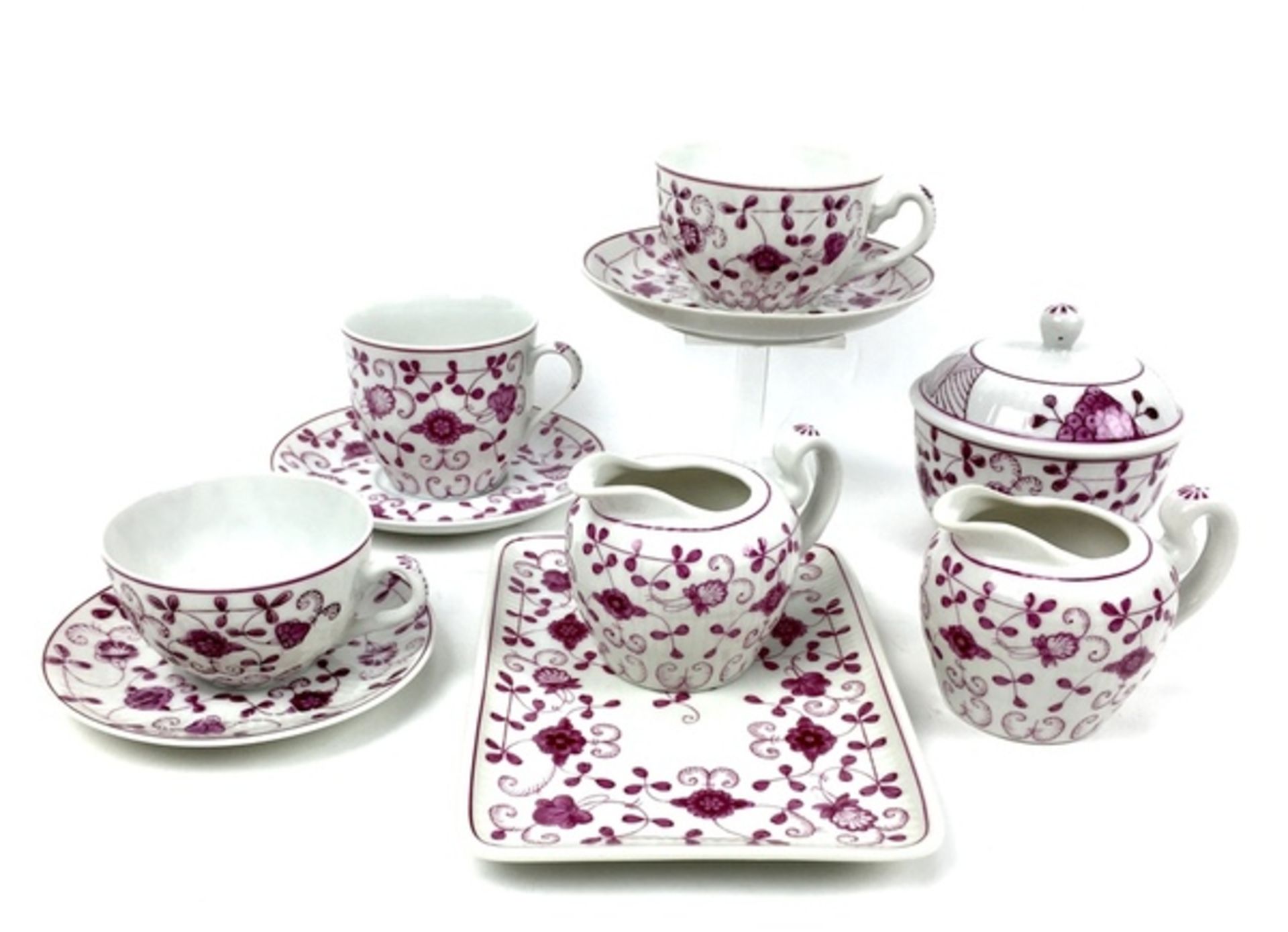 (Curiosa) Koffie-en thee servies August WarneckeKoffie-en theeservies waaronder serveerborden, - Bild 5 aus 8