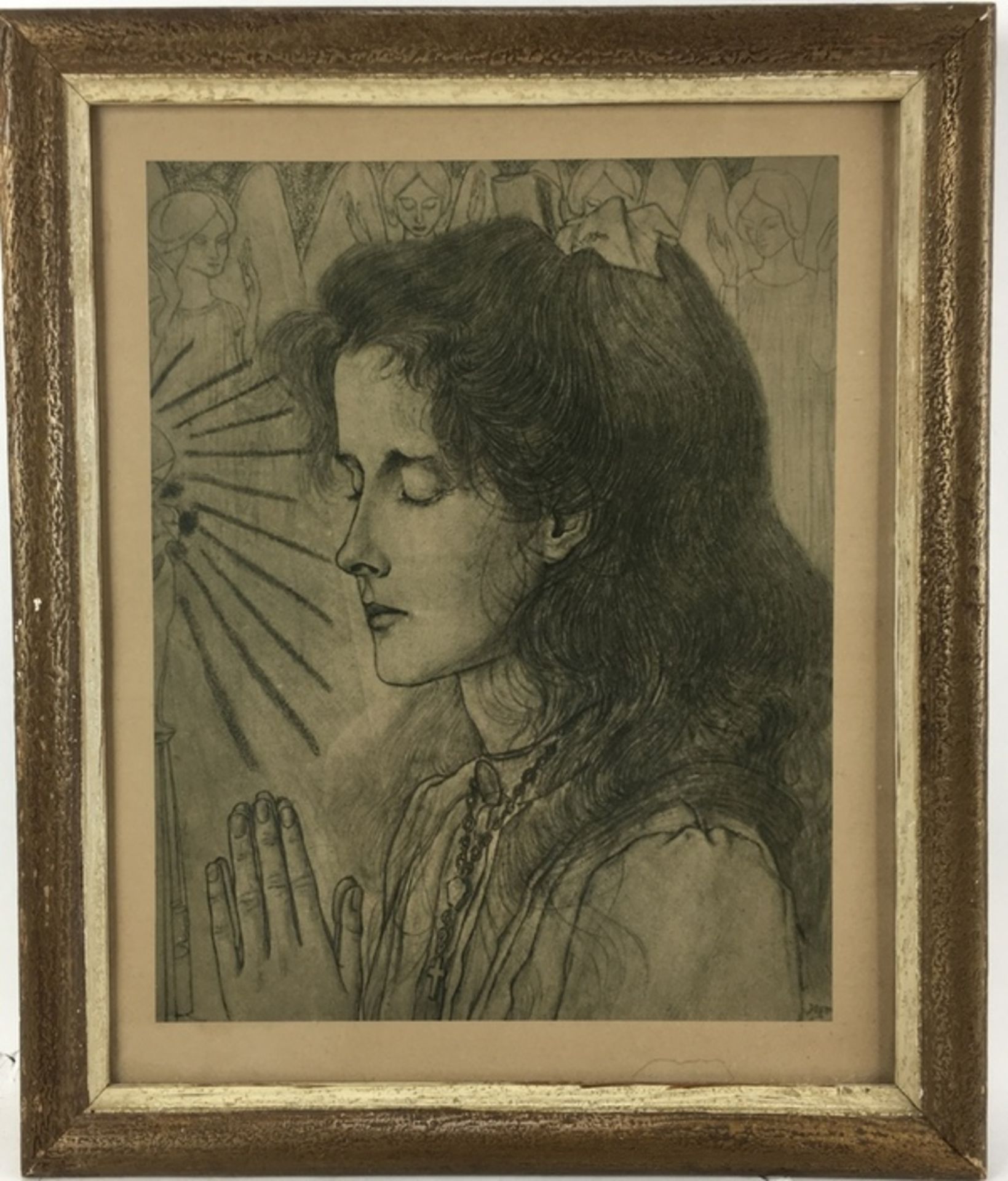 (Kunst) Druk J. Toorop “De Biecht” en “Ave Maria”Druk J. Toorop “De Biecht” en “A - Image 4 of 8