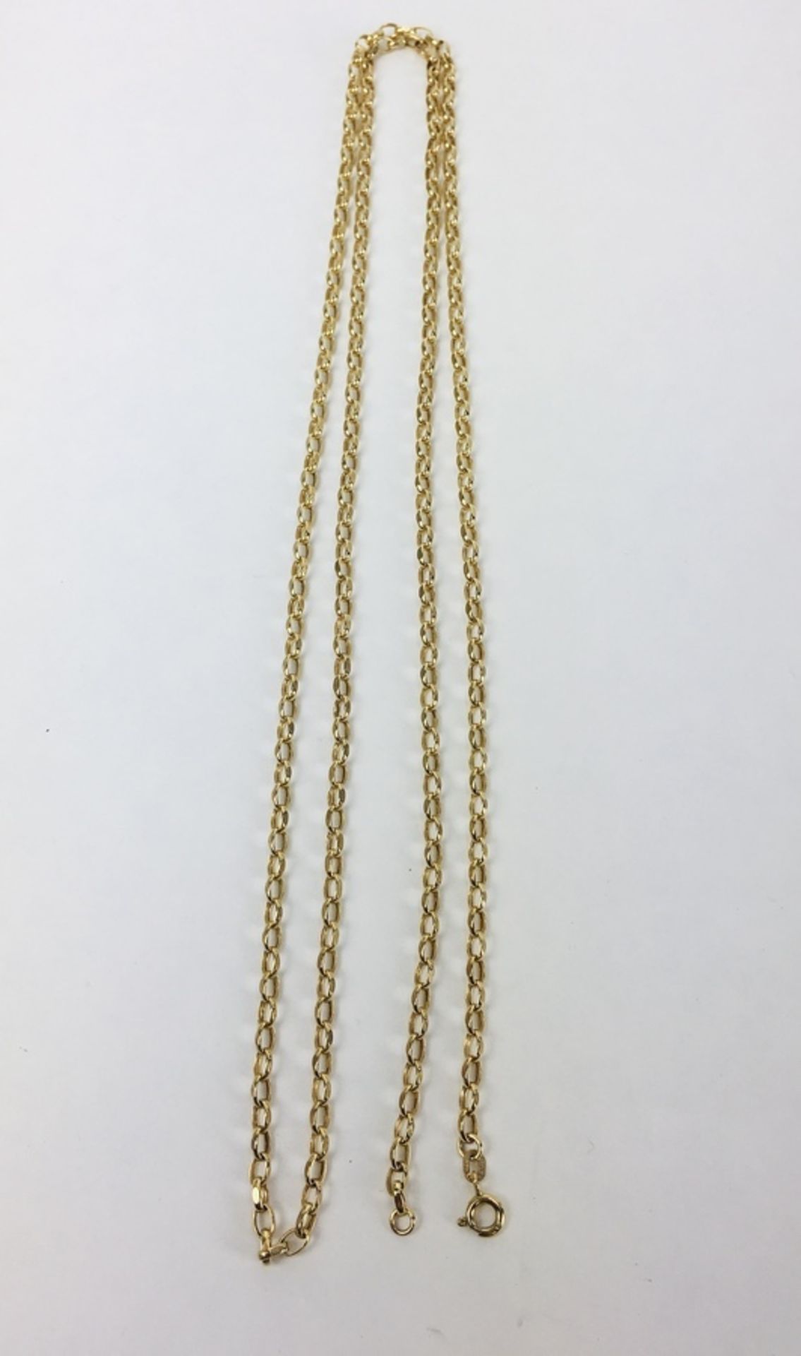 (Goud) Goud, collierGoud, collier, 2e helft 20e eeuw. Halsketting gemaakt van jasseron schakels - Bild 3 aus 4