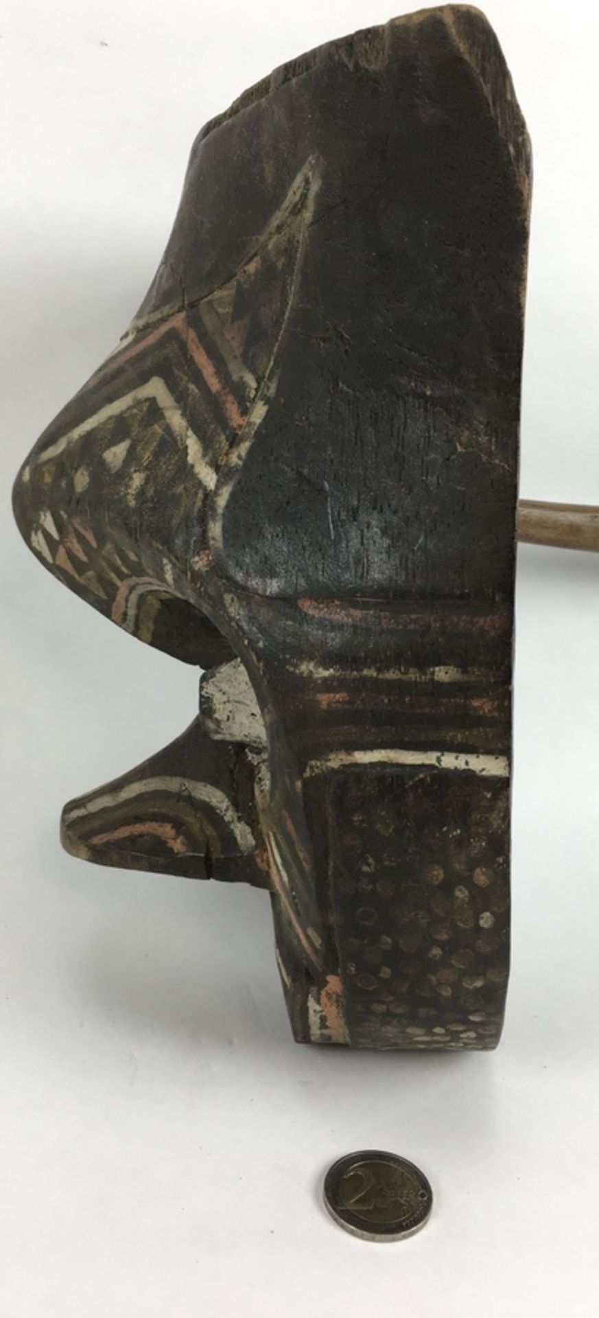 (Etnografica) Hout, decoratief masker van de Bakuba, 2e helft 20e eeuw, AfrikaHout, decoratief - Image 3 of 4