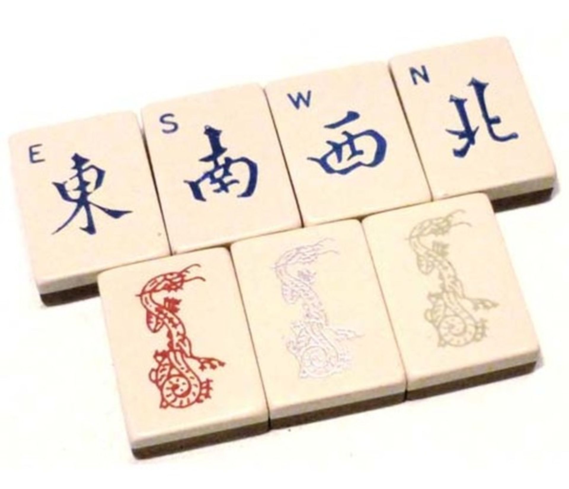 (Mahjong) Mahjong, Pung Chow, 1923De doos is Amerikaans, van hout met bovenop Chinese karakters - Bild 14 aus 14