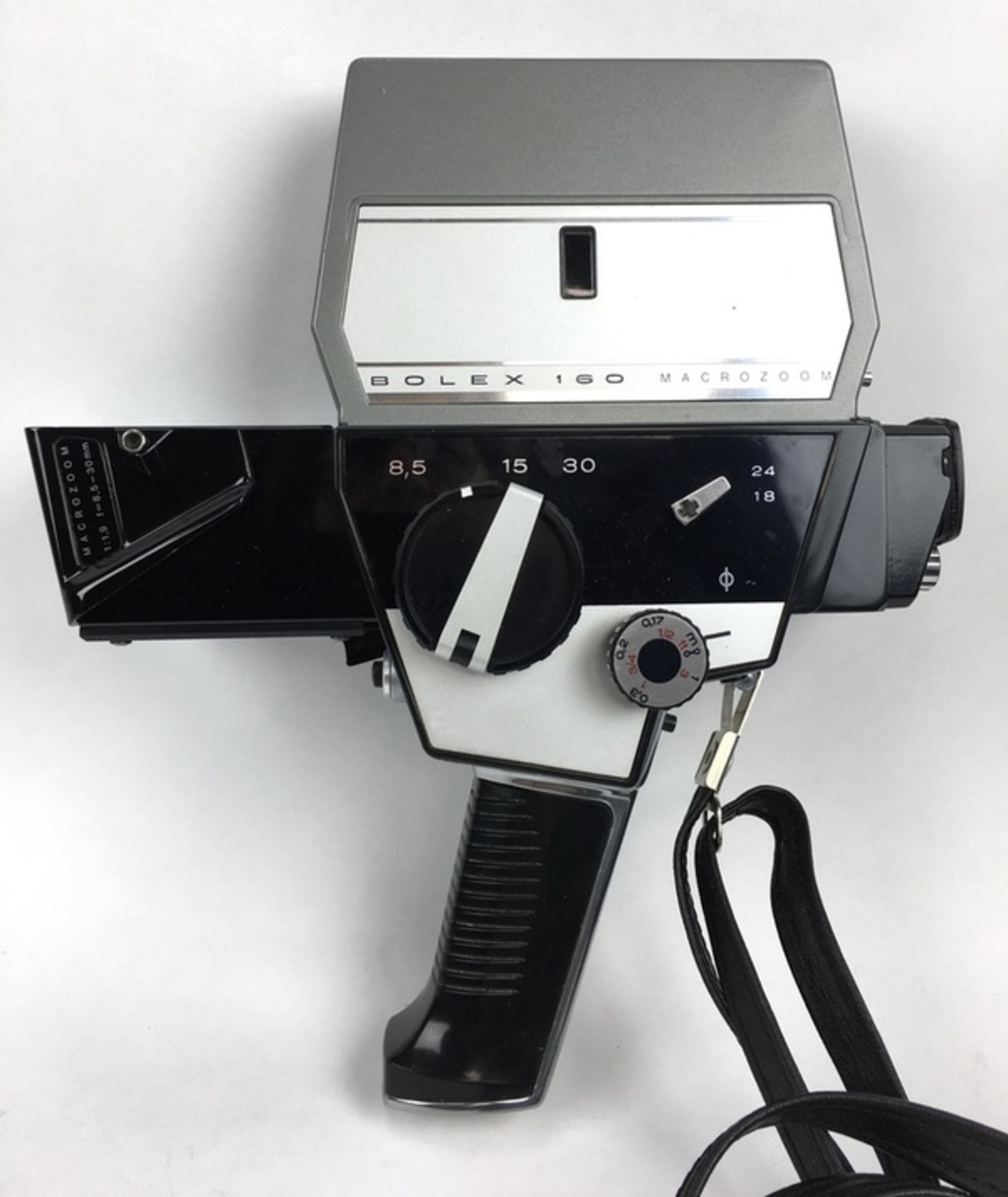 (Curiosa) Filmcamera, Bolex 160 macrozoomFilmcamera, Bolex 160 macrozoom. Circa 1965. Conditie: