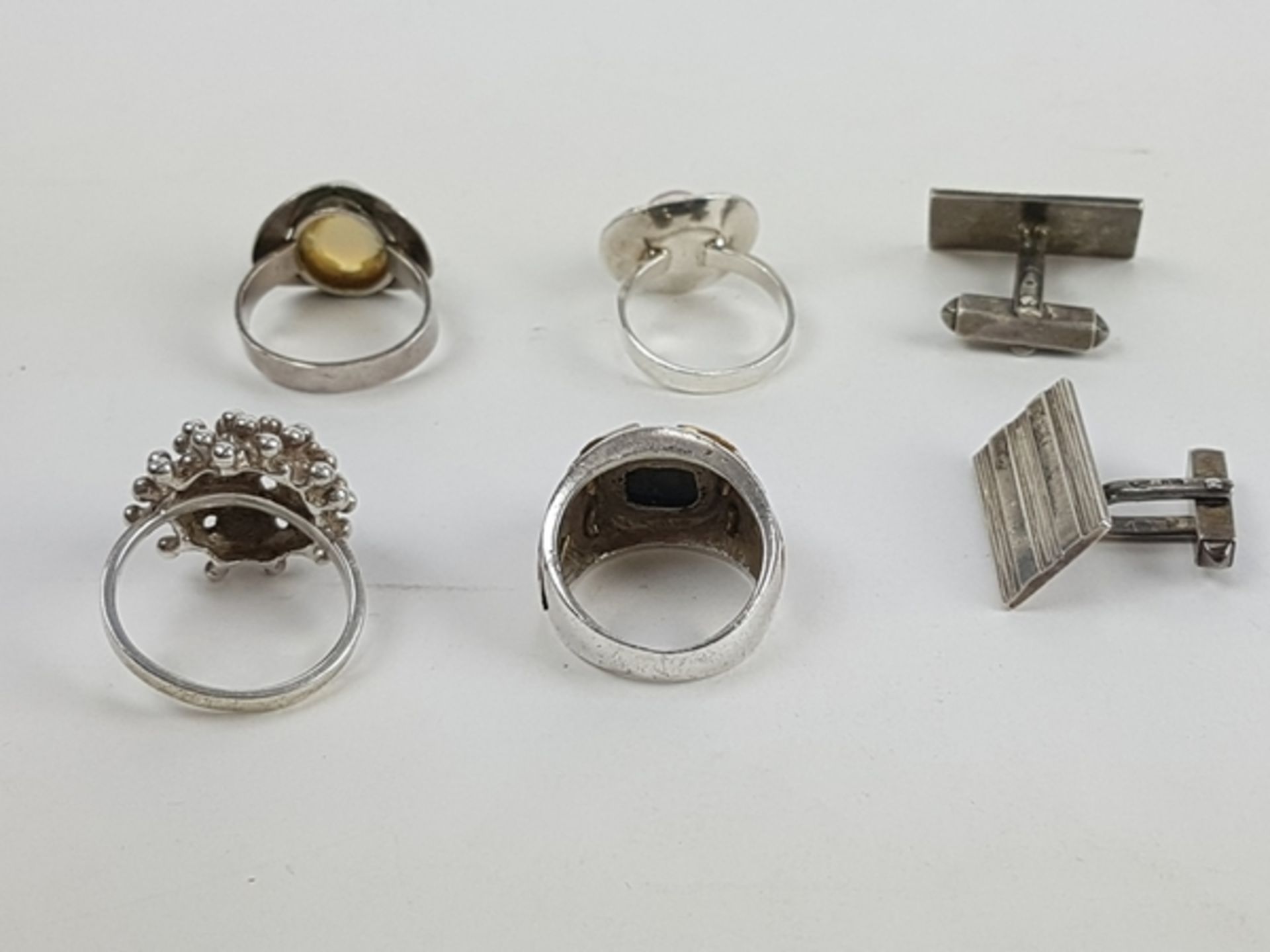 (Sieraden) Zilver en halfedelstenen etc, lot van 10 stuks diverse sieraden 20e eeuwsZilver en h - Bild 6 aus 11
