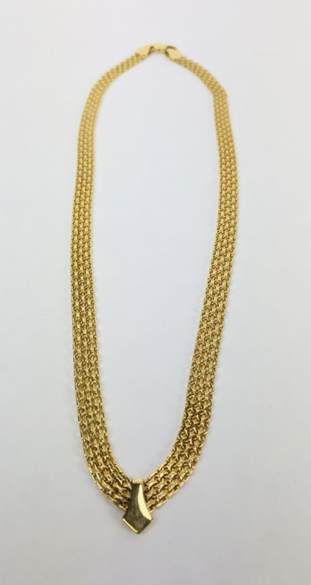 (Goud) Goud, collier en armbandGoud, collier en bijbehorende armband, 2e helft 20e eeuw. Set si - Bild 3 aus 6