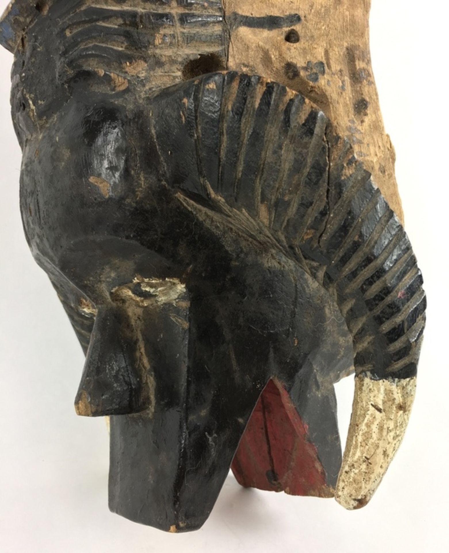 (Etnografica) Hout, decoratief masker, 2e helft 20e eeuw, AfrikaHout, decoratief masker, 2e hel - Bild 4 aus 6