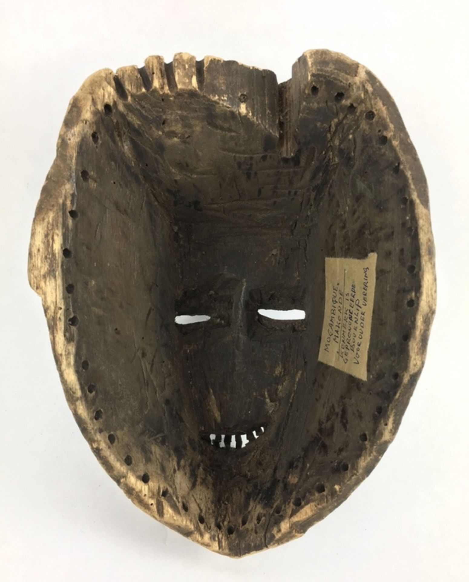 (Etnografica) Hout, decoratief masker van de Makonde, 2e helft 20e eeuw, AfrikaHout, Masker van - Bild 3 aus 3