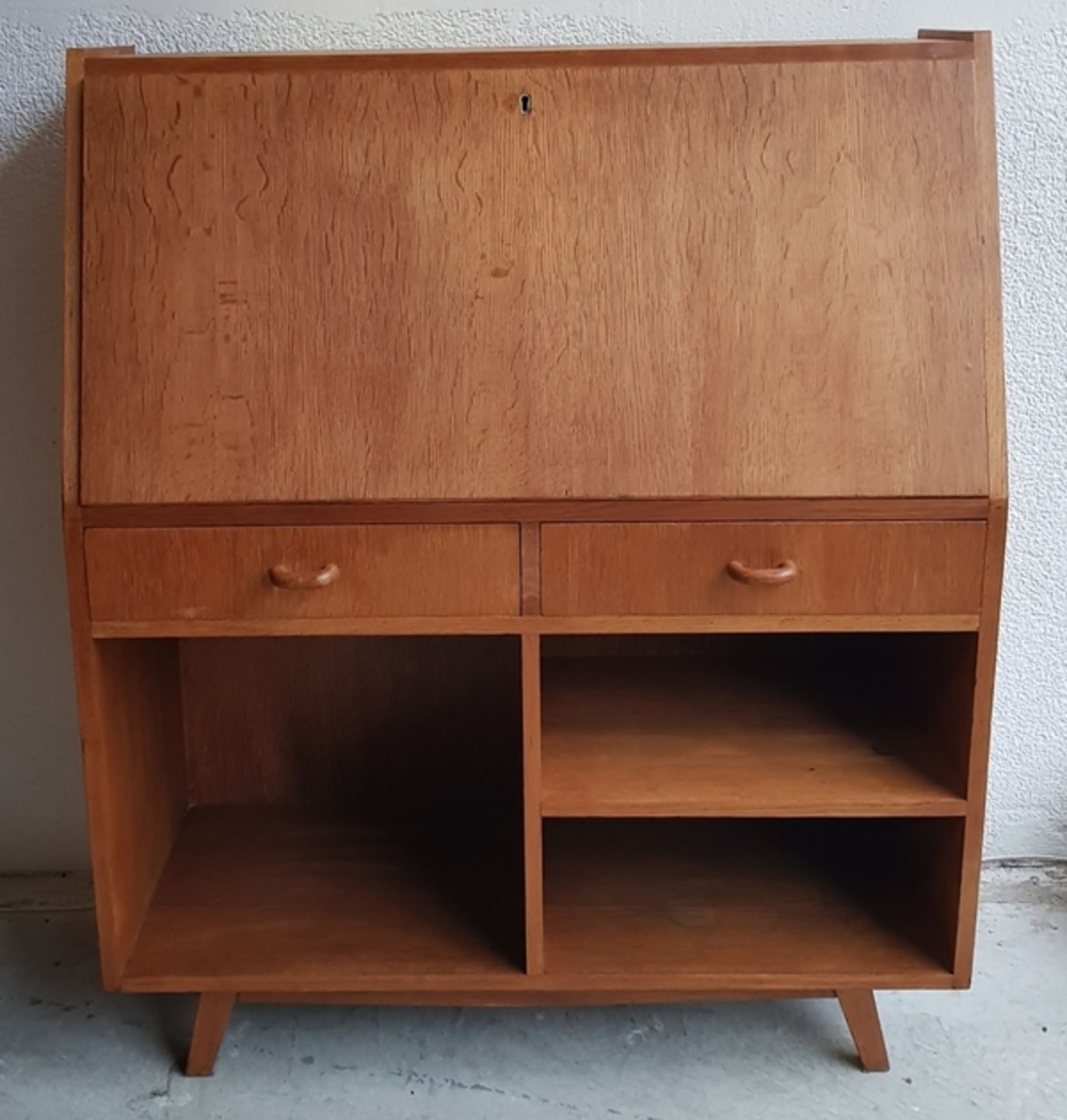 (Design) SecretaireEikenhouten secretaire, mid-century design. Conditie: Gebruikt Afmetingen: H - Bild 3 aus 3