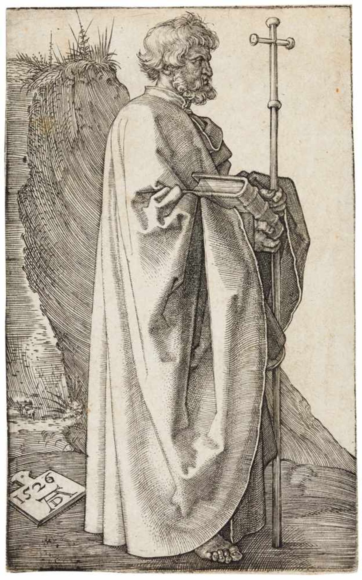 ALBRECHT DÜRER Nürnberg 1471 - 1528 Der Apostel Philippus. 1526. Kupferstich auf Bütten.
