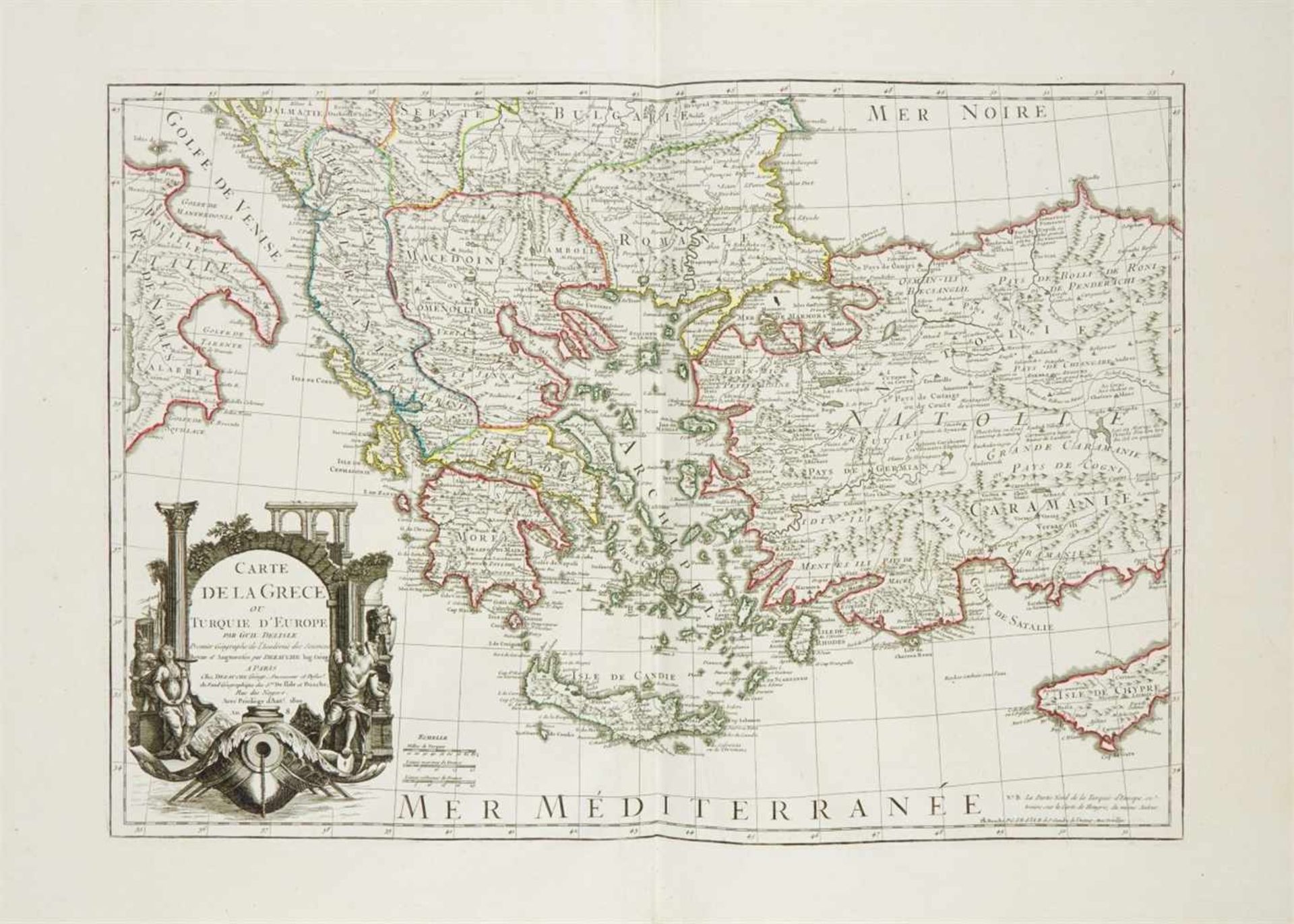 Sammelatlas. 18 Kupferkarten aus dem 'Atlas géographique' des Jean-Claude Dezauche nach Guillaume De