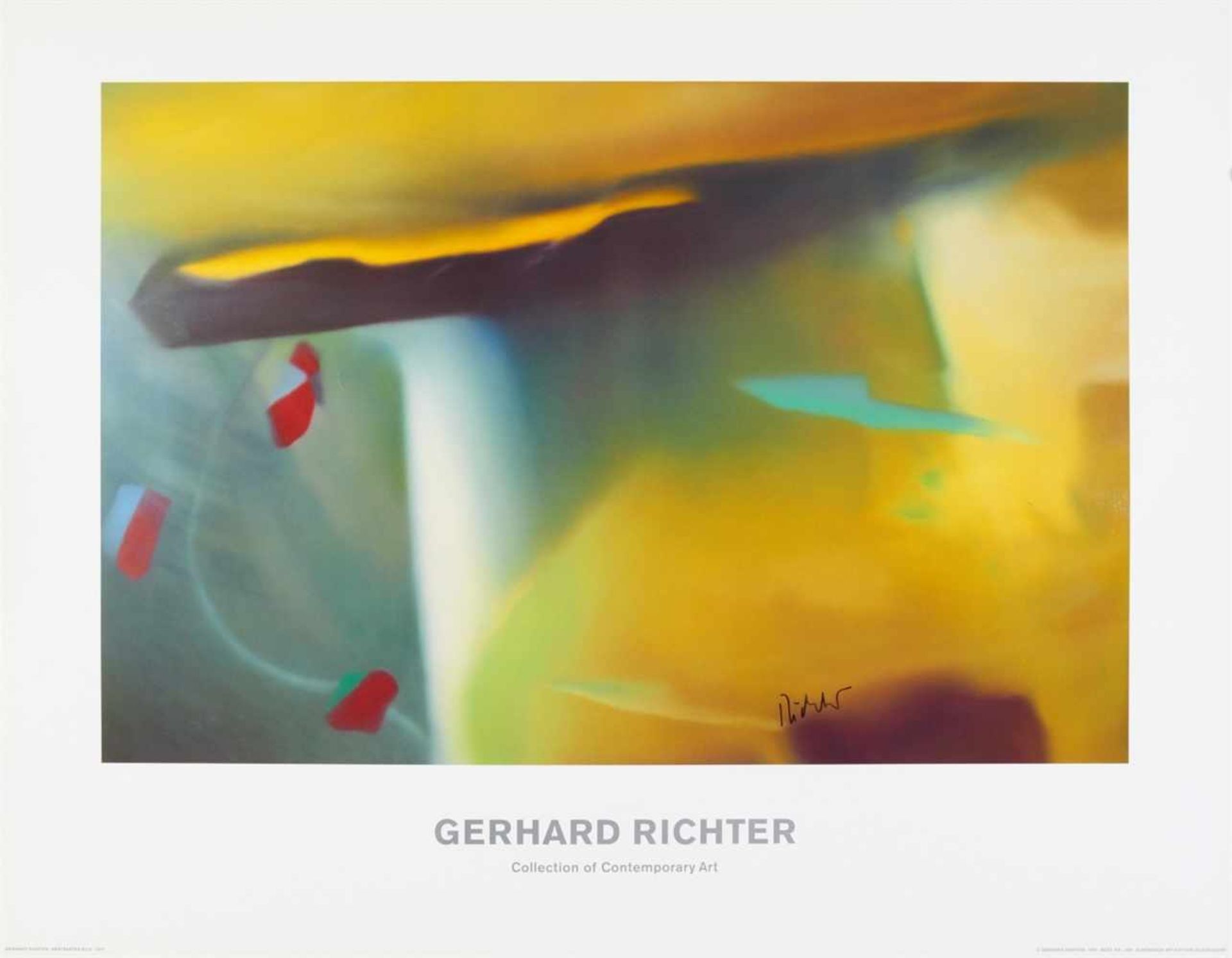 GERHARD RICHTER 1932ABSTRAKTES BILD 1991Vierfarbiger Offsetdruck auf glattem Karton. Signiert.