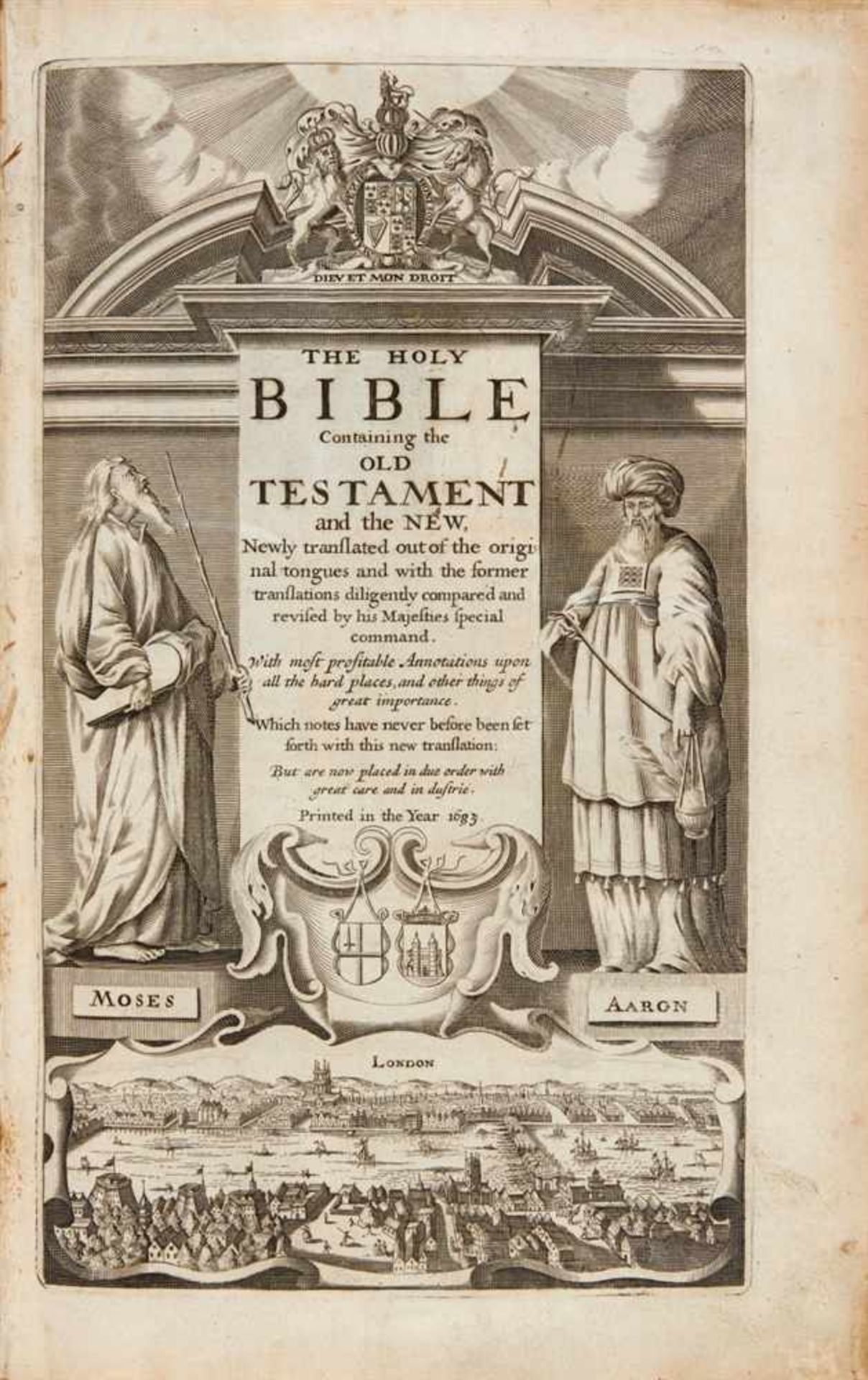 Biblia anglica. - The Holy Bible containing the Old Testament and the New, newly translated out of