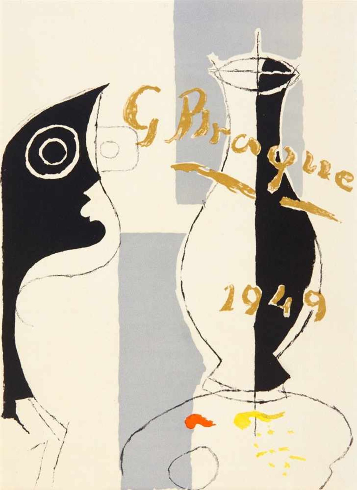 BRAQUE, GEORGEPIERRE REVERDY: Une Aventure méthodique. Paris: Mourlot 1949 (-1950). 44 x 32 cm.