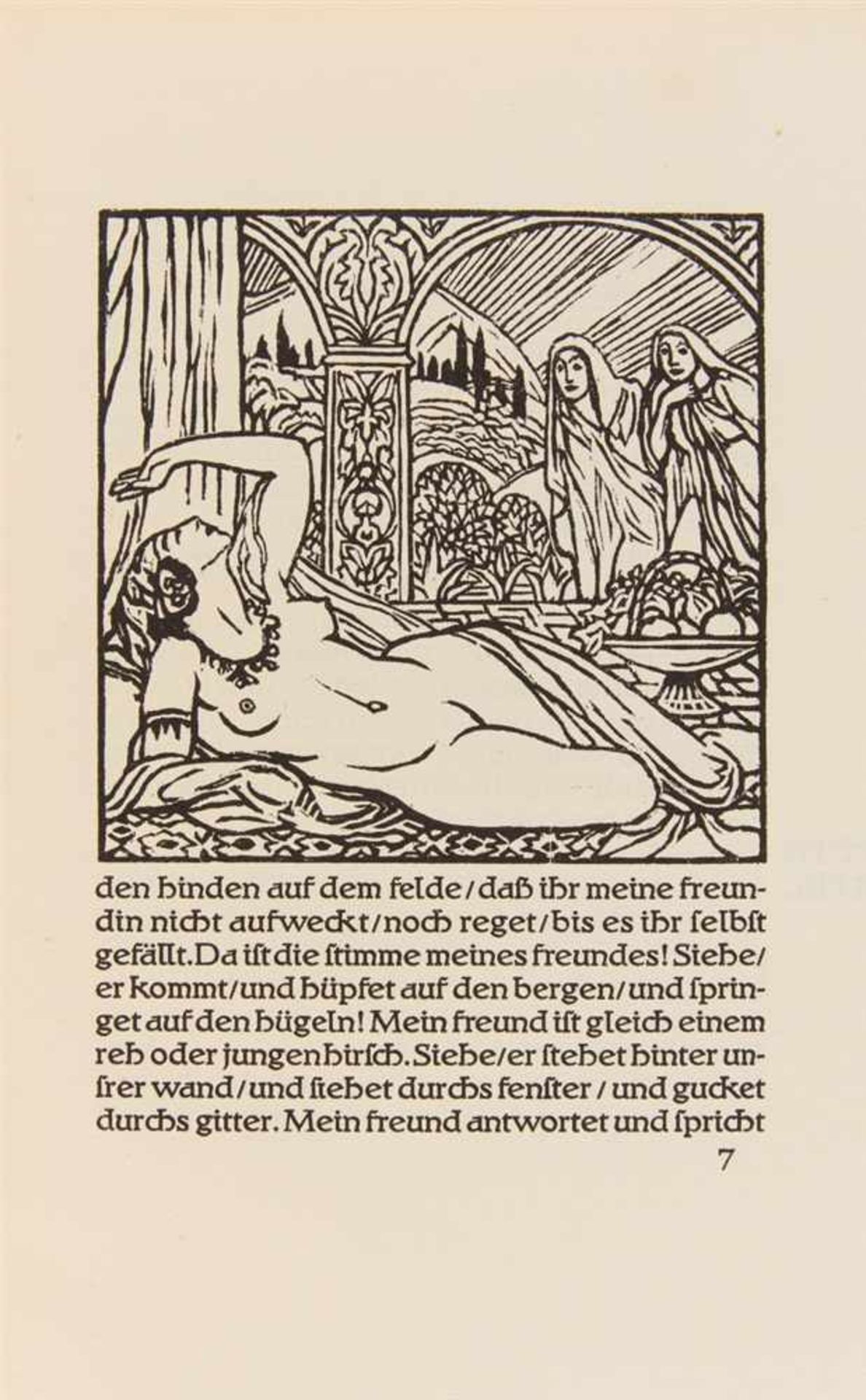 HOFMANN, LUDWIG VONDas Hohe Lied Salomos. Berlin: Otto von Holten 1921. 29,2 x 19,5 cm. Mit 11