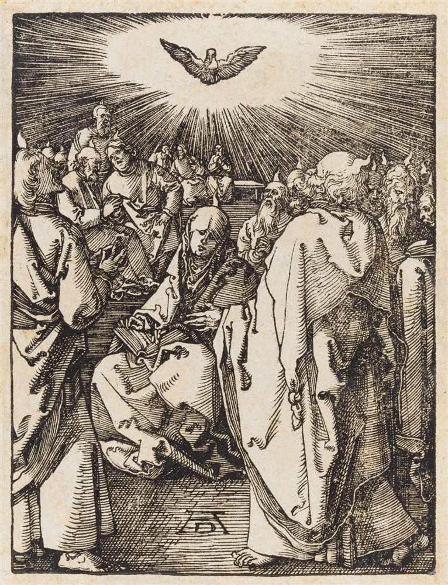 ALBRECHT DÜRER Nürnberg 1471 - 1528 Sendung des Heiligen Geistes. Um 1509-11. Holzschnitt auf Bütten