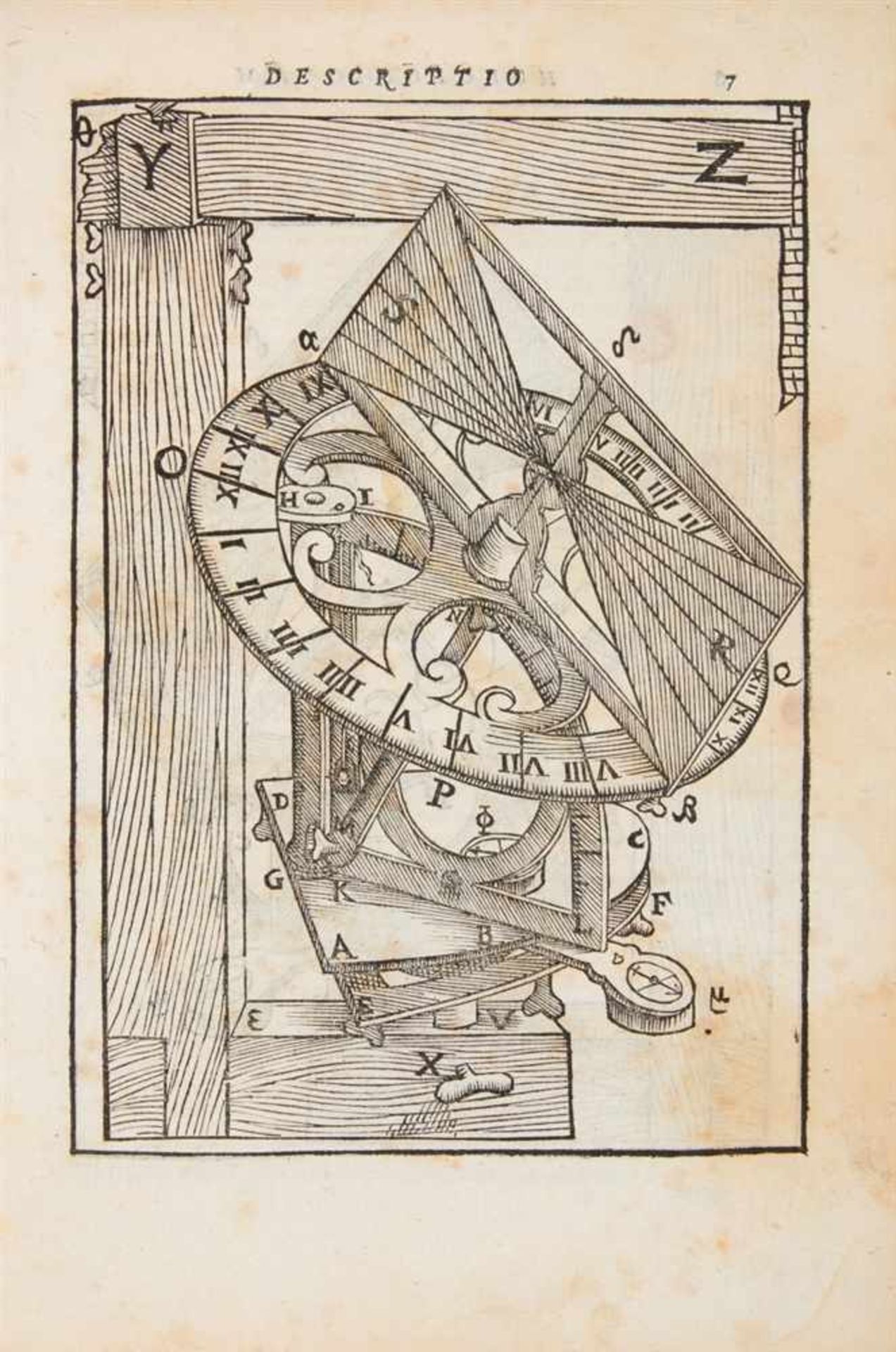 Clavius, Christophorus: Fabrica et usus instrumenti ad horologiorum descriptionem peropportuni. - Bild 2 aus 2