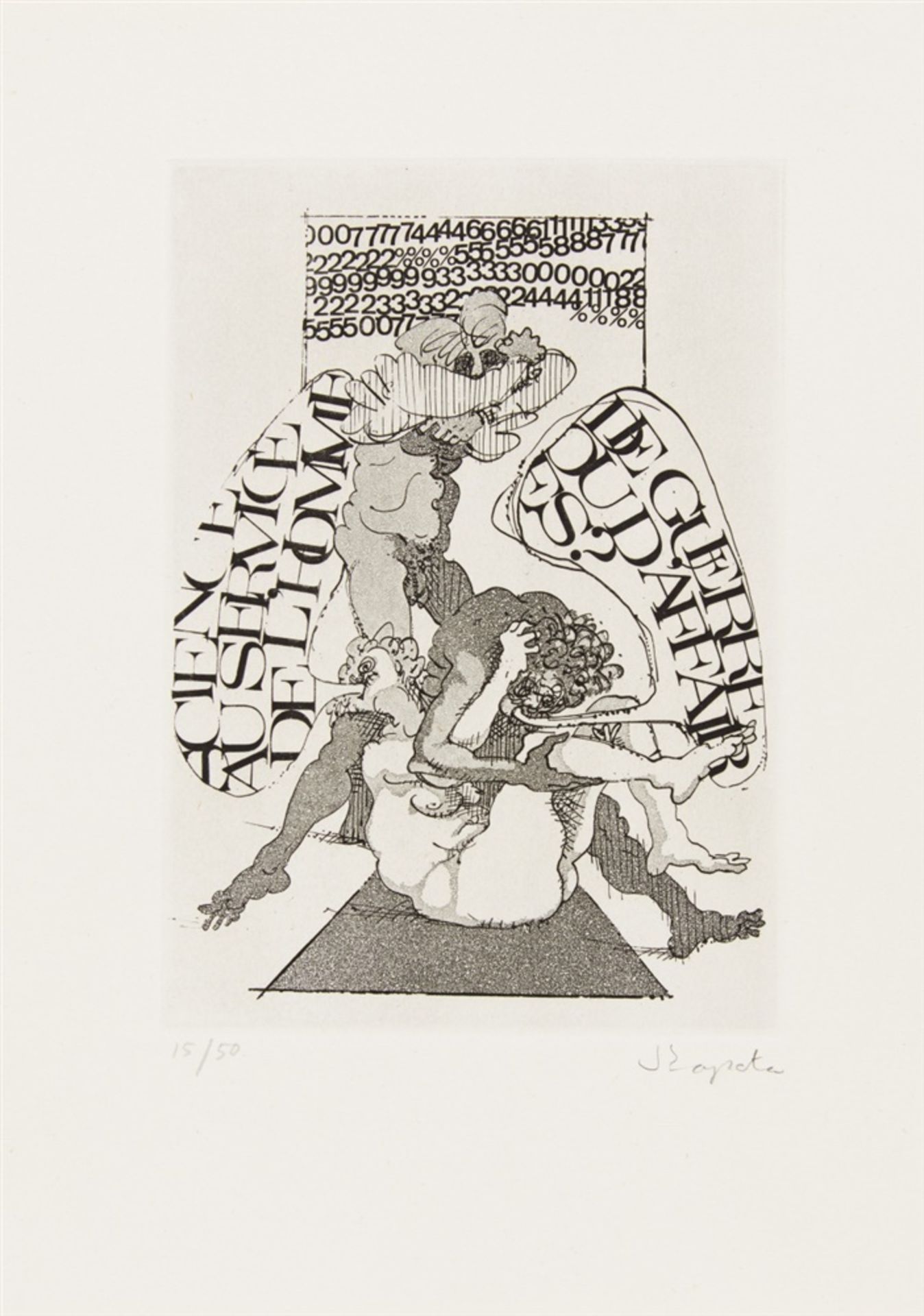 ZAPATA, JULIOALAIN JOUFFREY: Mutilantes y Mutilados. Genf: Éditions Rousseau 1973. 28 x 20,5 cm. - Bild 2 aus 3
