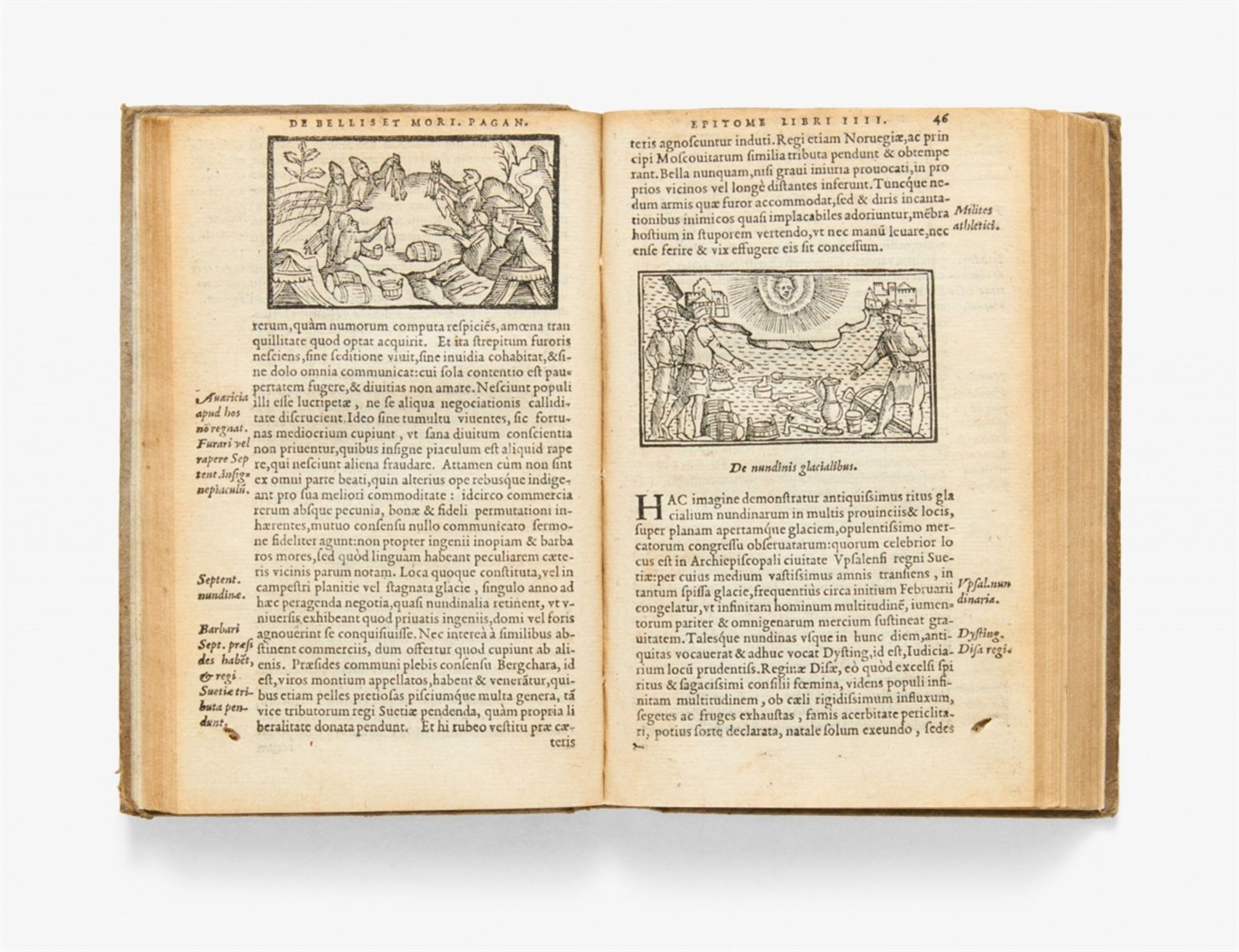 Magnus, Olaus: Historia de gentibus septentrionalibus. Antwerpen: Plantin 1558.15 x 9,5 cm. Mit
