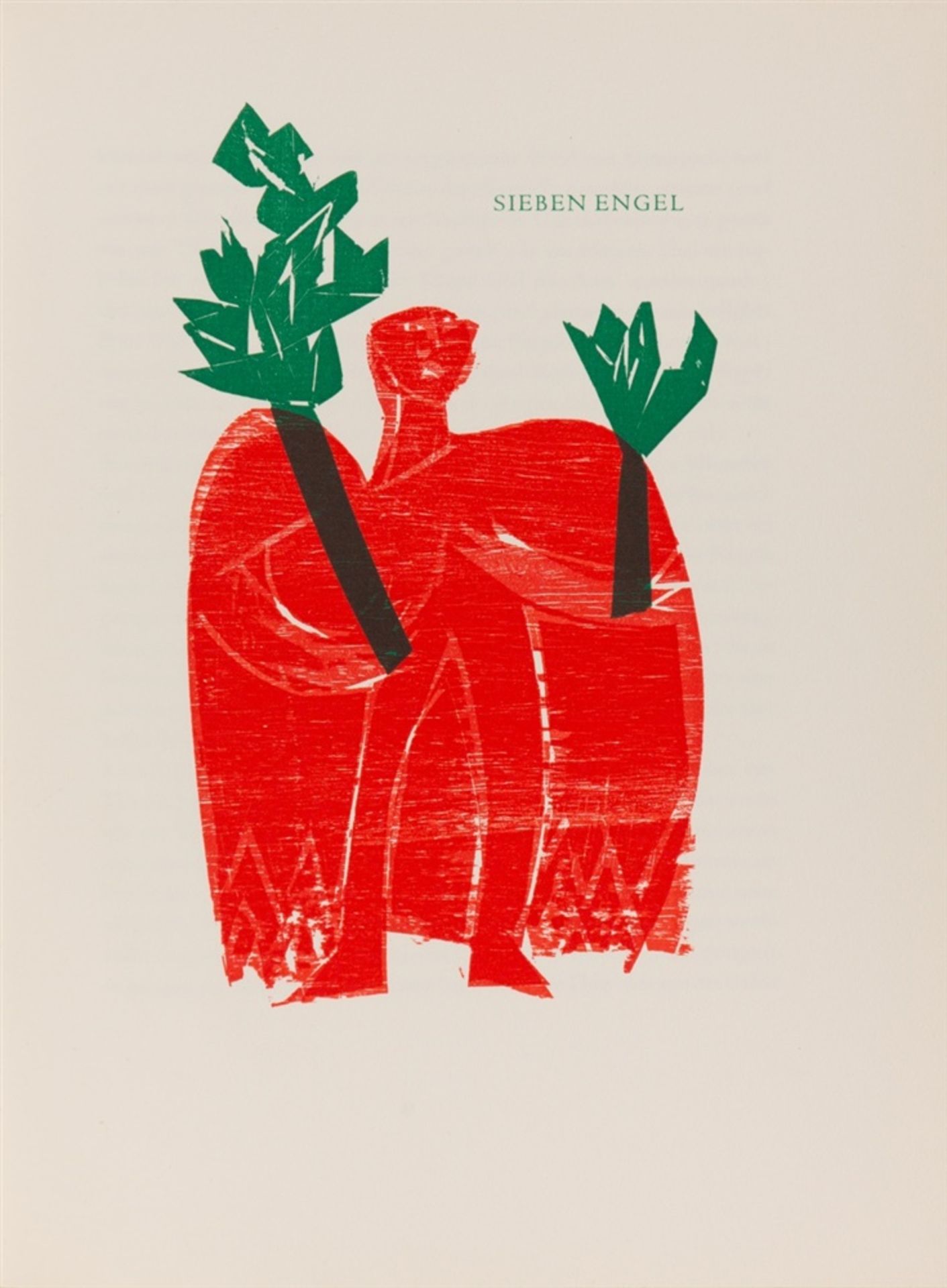 GRIESHABER HAPSieben Engel. Nachwort von Margot Fürst. Stuttgart: Manus Presse 1962. 32 x 24. cm.