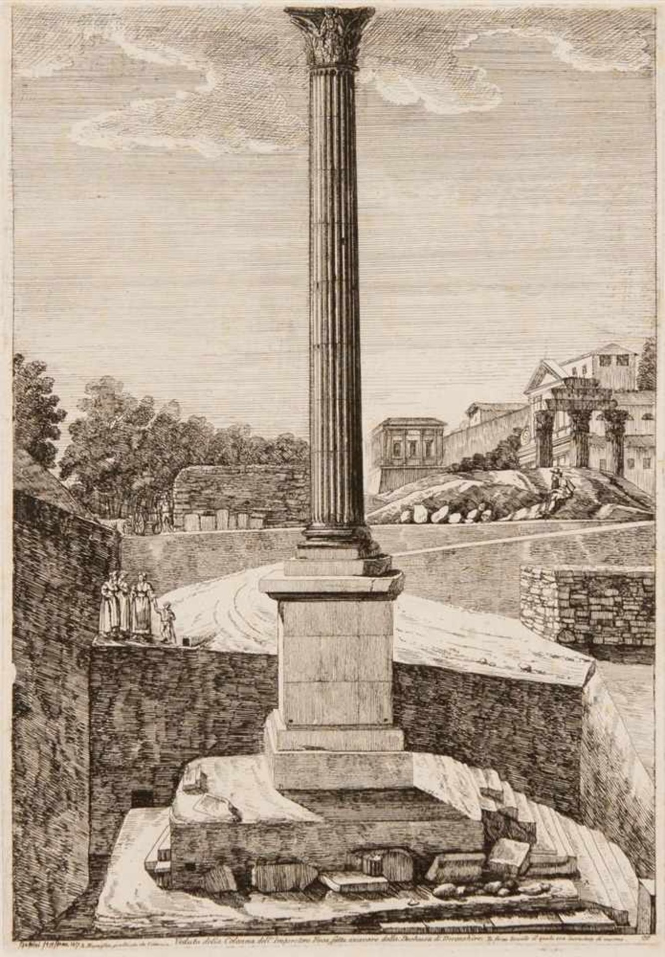 LUIGI ROSSINI Ravenna 1790 - 1857 Rom Raccolta di Cinquanta Principali Vedute di Antichità, tratte - Bild 24 aus 27