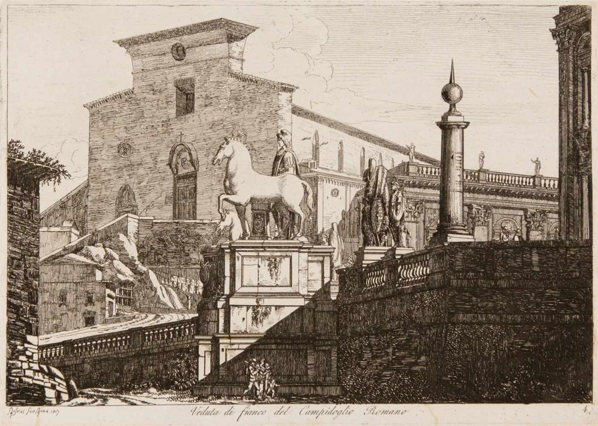 LUIGI ROSSINI Ravenna 1790 - 1857 Rom Raccolta di Cinquanta Principali Vedute di Antichità, tratte - Bild 5 aus 27