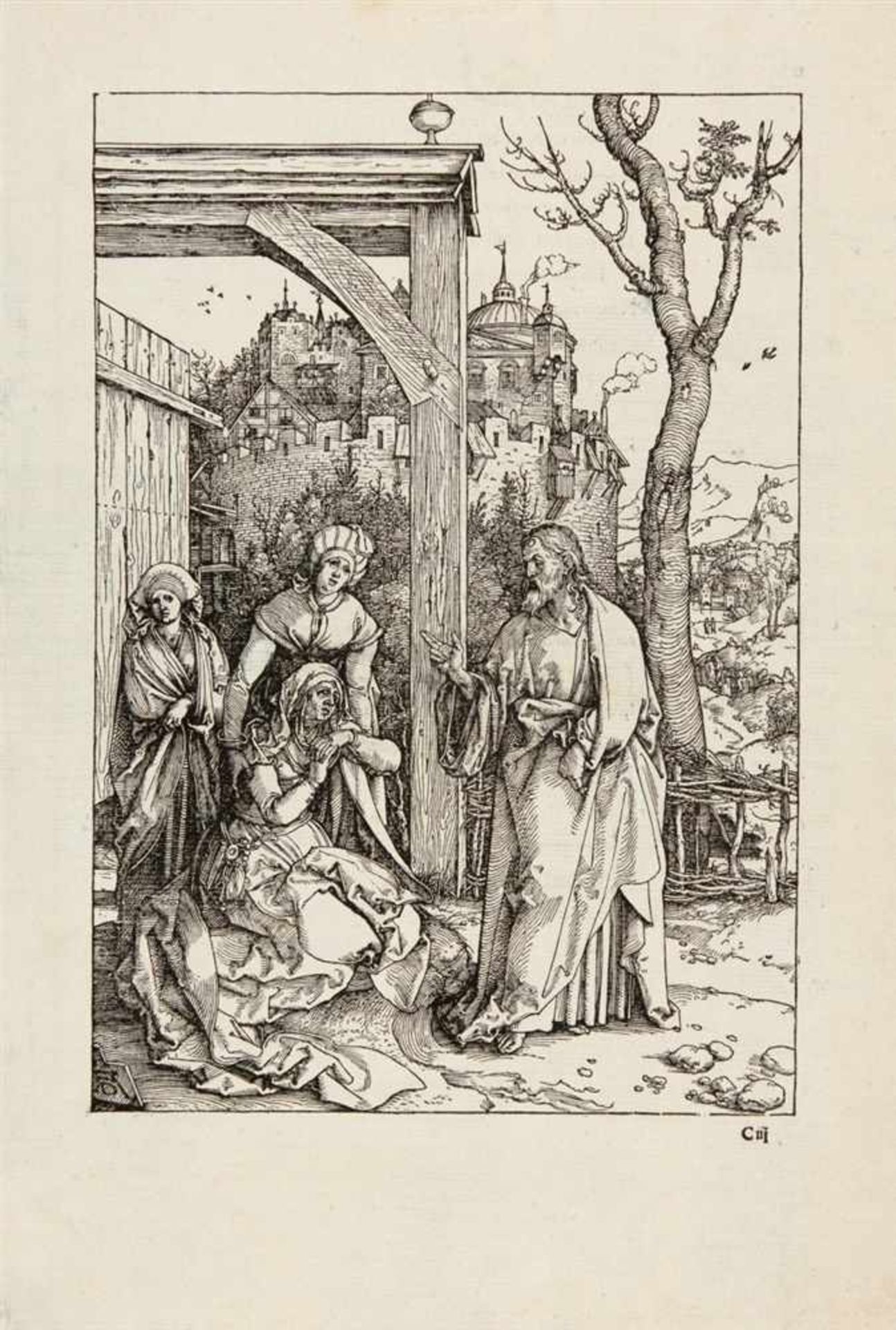 ALBRECHT DÜRER Nürnberg 1471 - 1528 Christus nimmt Abschied von seiner Mutter. Nach 1507.