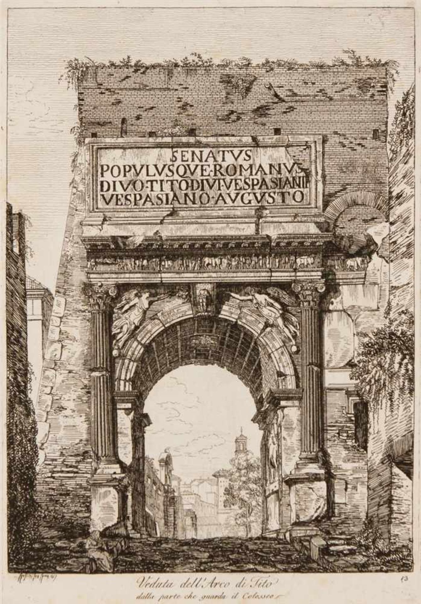 LUIGI ROSSINI Ravenna 1790 - 1857 Rom Raccolta di Cinquanta Principali Vedute di Antichità, tratte - Bild 17 aus 27