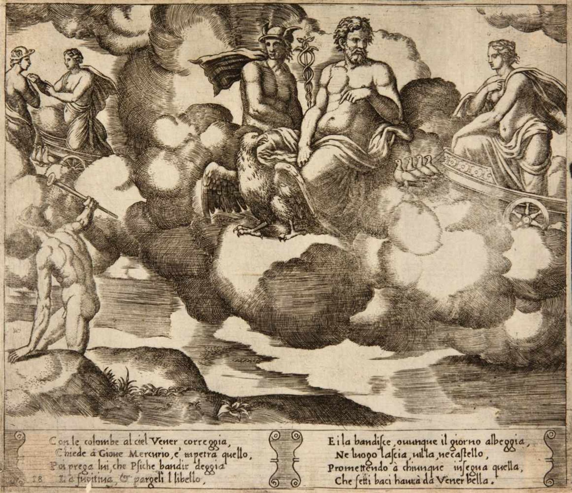 MEISTER B MIT DEM WÜRFEL tätig um 1532 / AGOSTINO DEI MUSI (gen. AGOSTINO VENEZIANO) Venedig ca. - Image 14 of 25