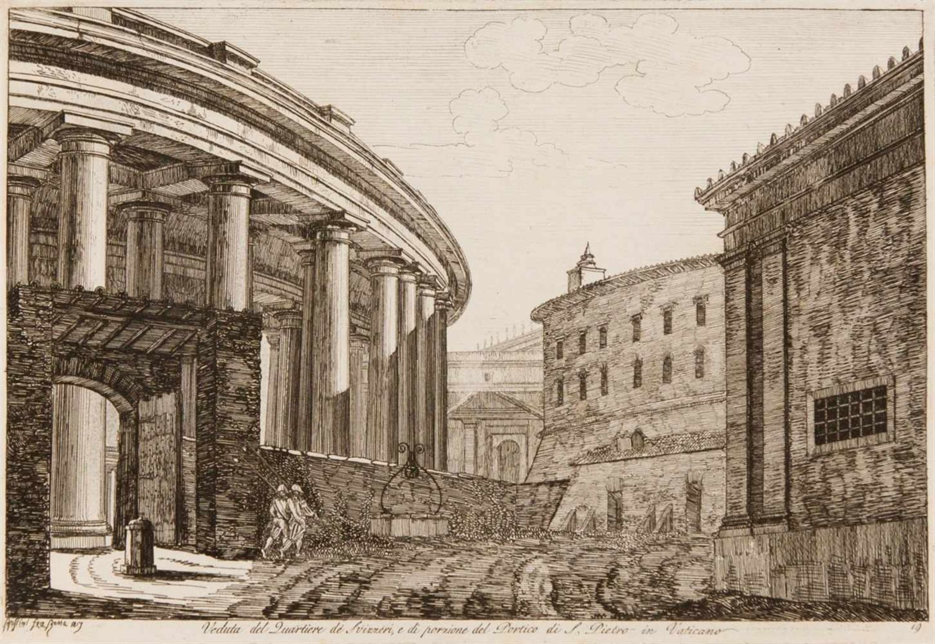 LUIGI ROSSINI Ravenna 1790 - 1857 Rom Raccolta di Cinquanta Principali Vedute di Antichità, tratte - Bild 23 aus 27