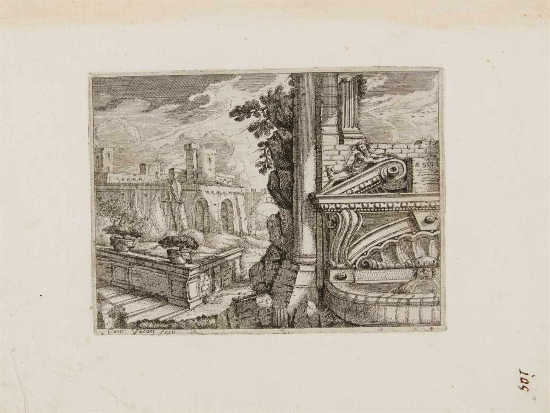 FRANCESCO VACCARIBologna um 1636 - um 1687Prospettive dedicate all' illustriss. sig. e. padron - Bild 3 aus 4