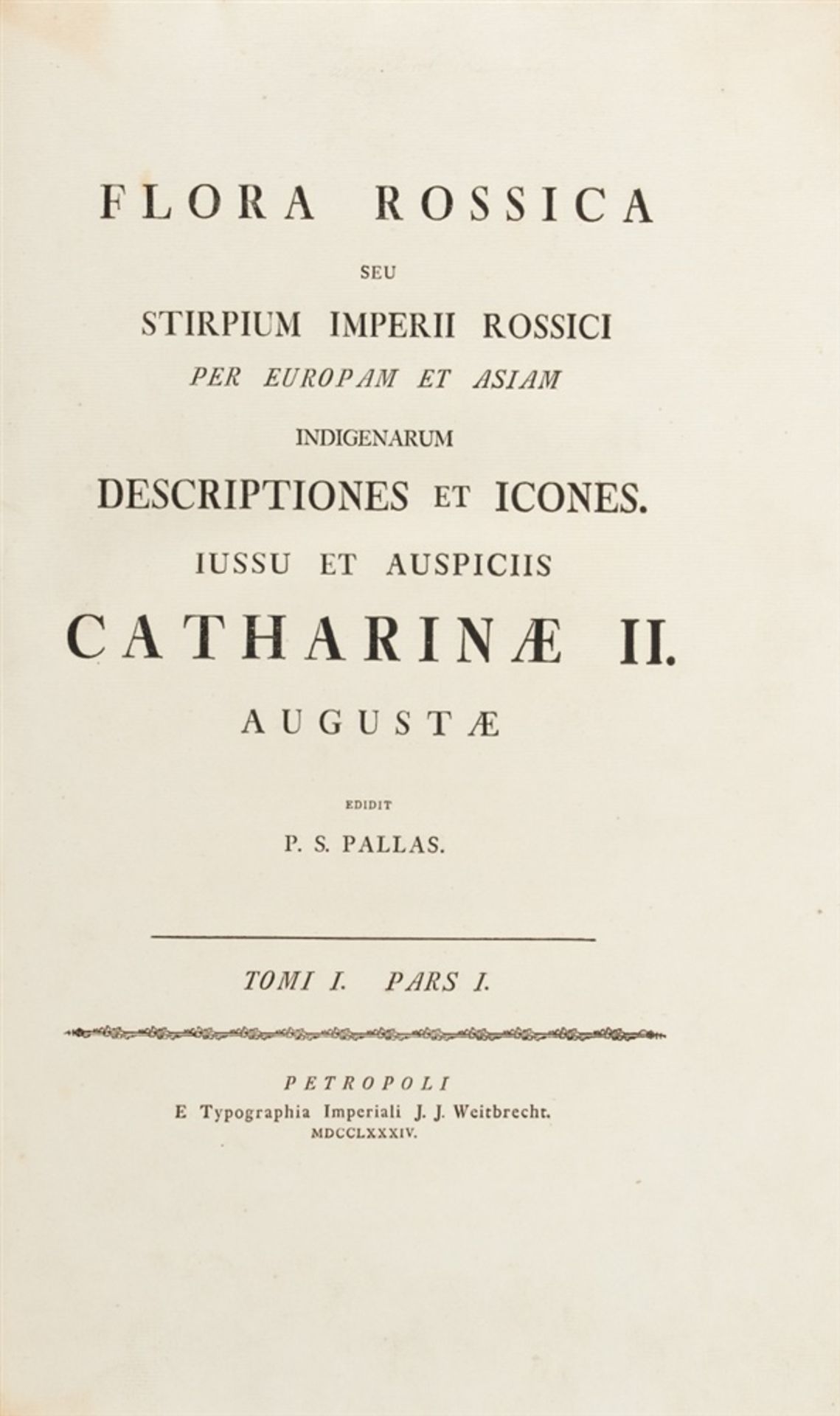 Pallas, Peter Simon: Flora Rossica, seu stirpium Imperii Rossici per Europam et Asiam indigenarum - Bild 2 aus 6