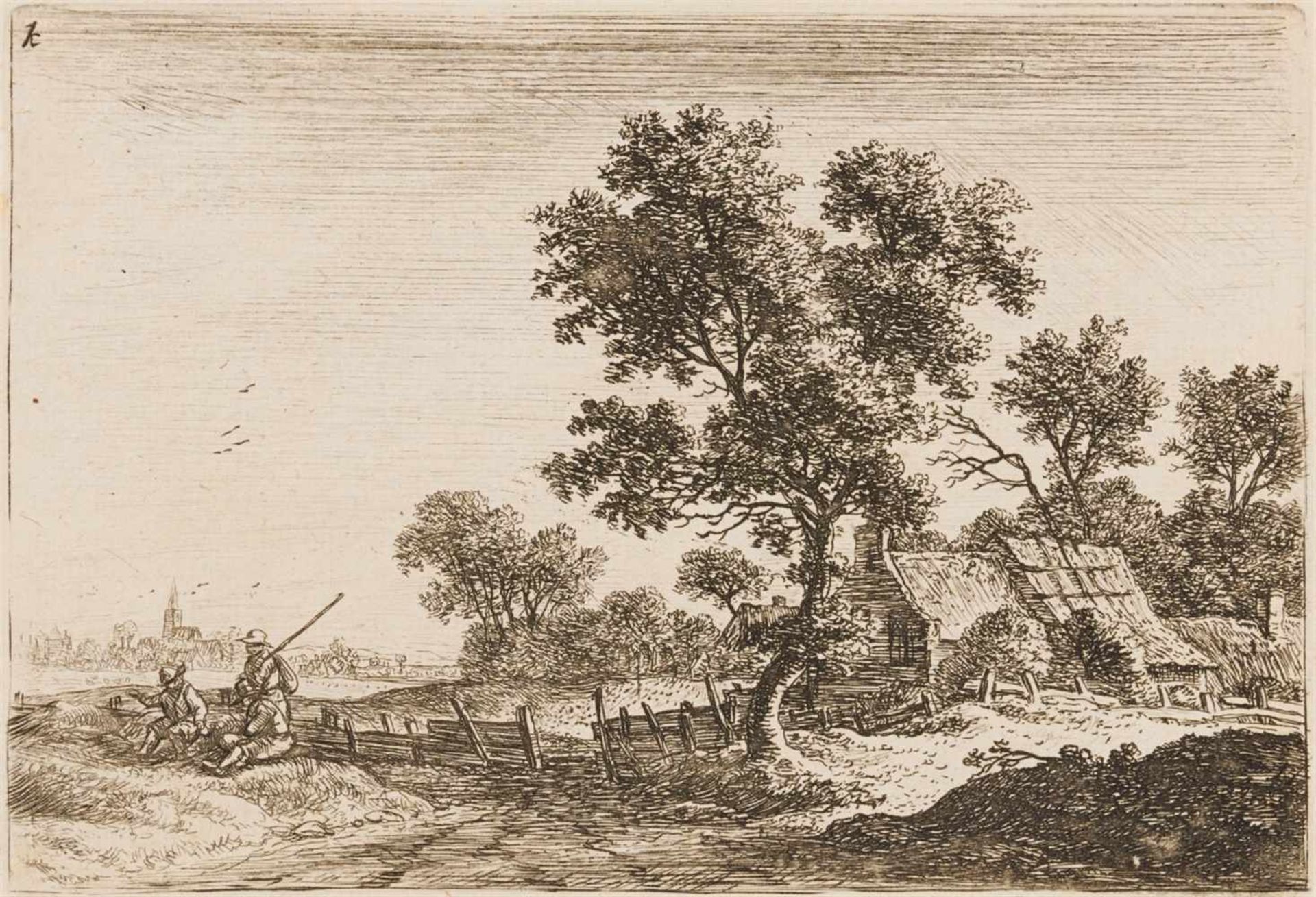 ANTONIE WATERLOOLille 1609 - 1690 Utrecht Landschaften.Komplette Folge von 12 Blatt Radierungen - Bild 7 aus 9
