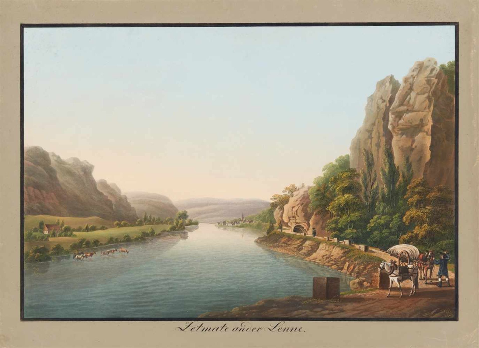 Großherzogtum Berg. - Malerische Ansichten aus dem Groszherzogthum Berg aufgenommen und in Gouaché - Image 4 of 22