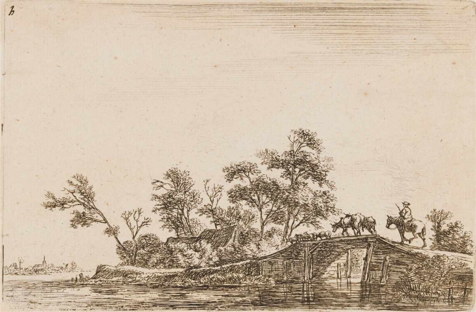 ANTONIE WATERLOOLille 1609 - 1690 Utrecht Landschaften.Komplette Folge von 12 Blatt Radierungen - Bild 3 aus 9