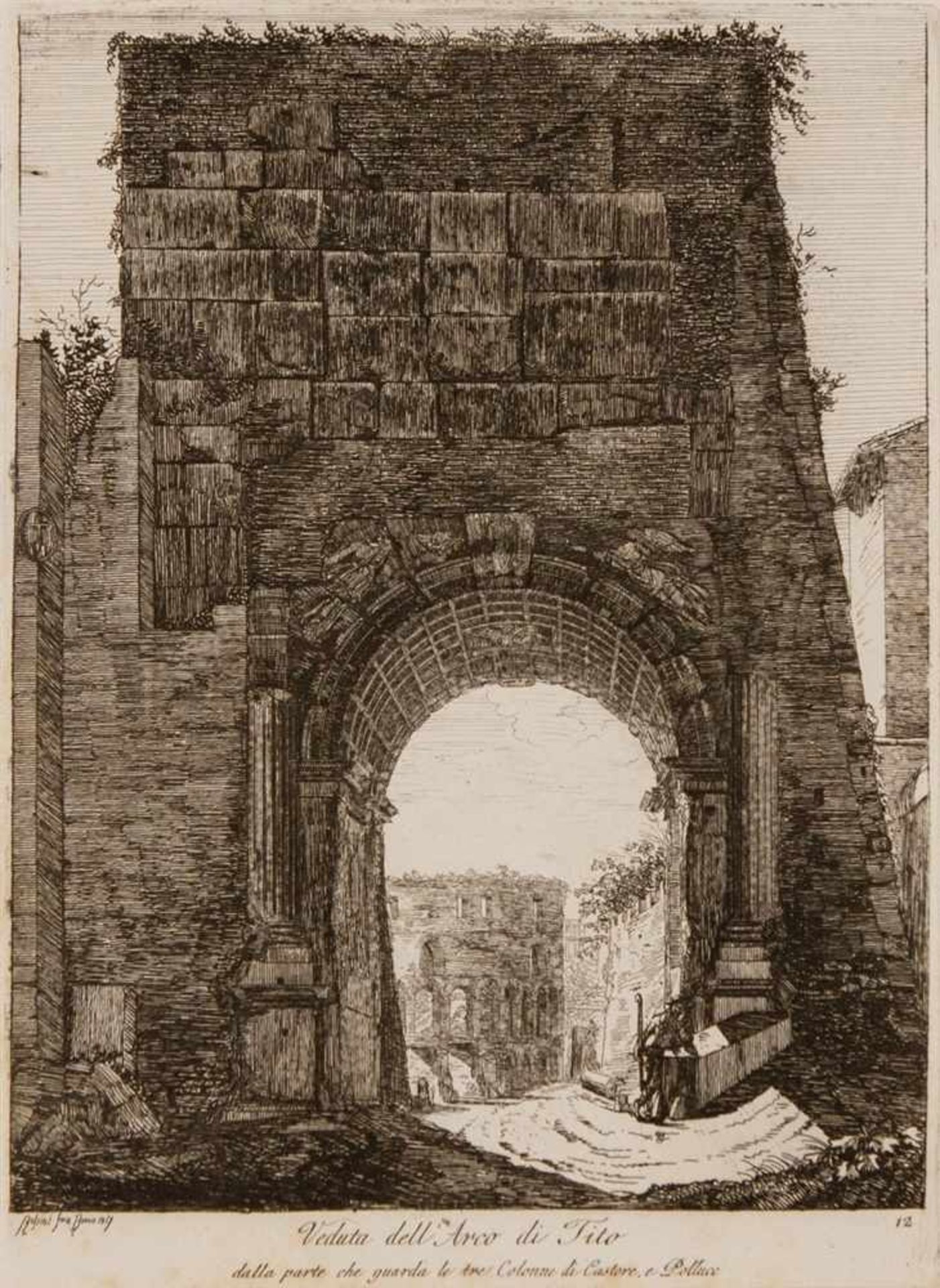 LUIGI ROSSINI Ravenna 1790 - 1857 Rom Raccolta di Cinquanta Principali Vedute di Antichità, tratte - Bild 16 aus 27
