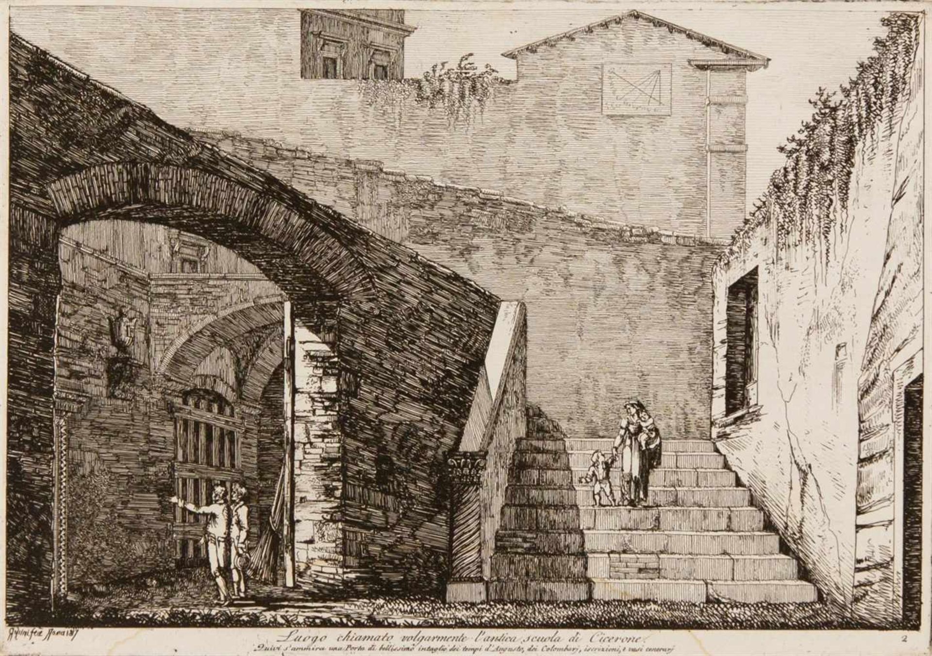 LUIGI ROSSINI Ravenna 1790 - 1857 Rom Raccolta di Cinquanta Principali Vedute di Antichità, tratte - Bild 2 aus 27