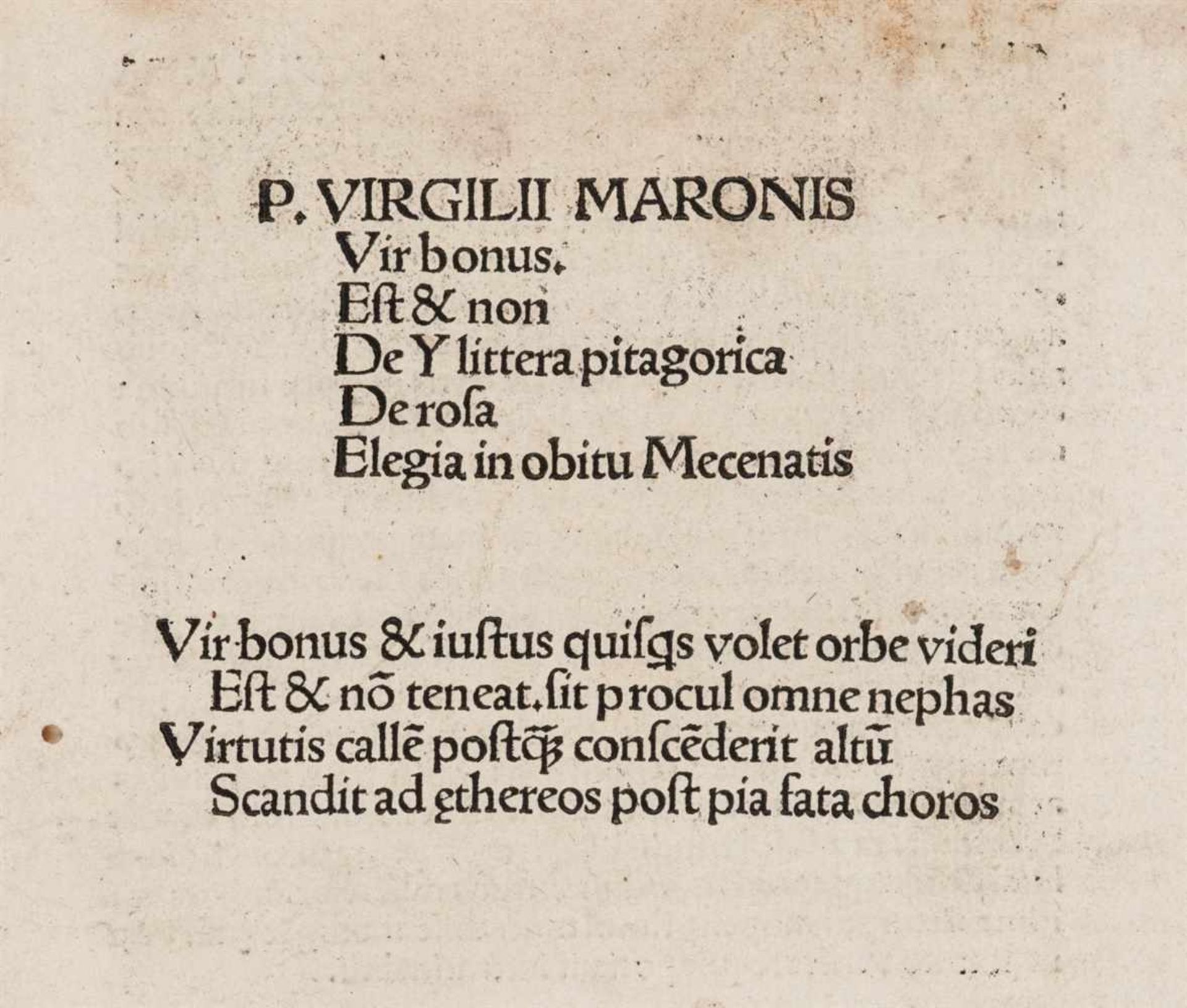 Vergilius Maro, Publius. - 3 kommentierte Werkausgaben in 1 Bd. Köln: Heinrich Quentell 1499. 19,5 x - Bild 3 aus 3
