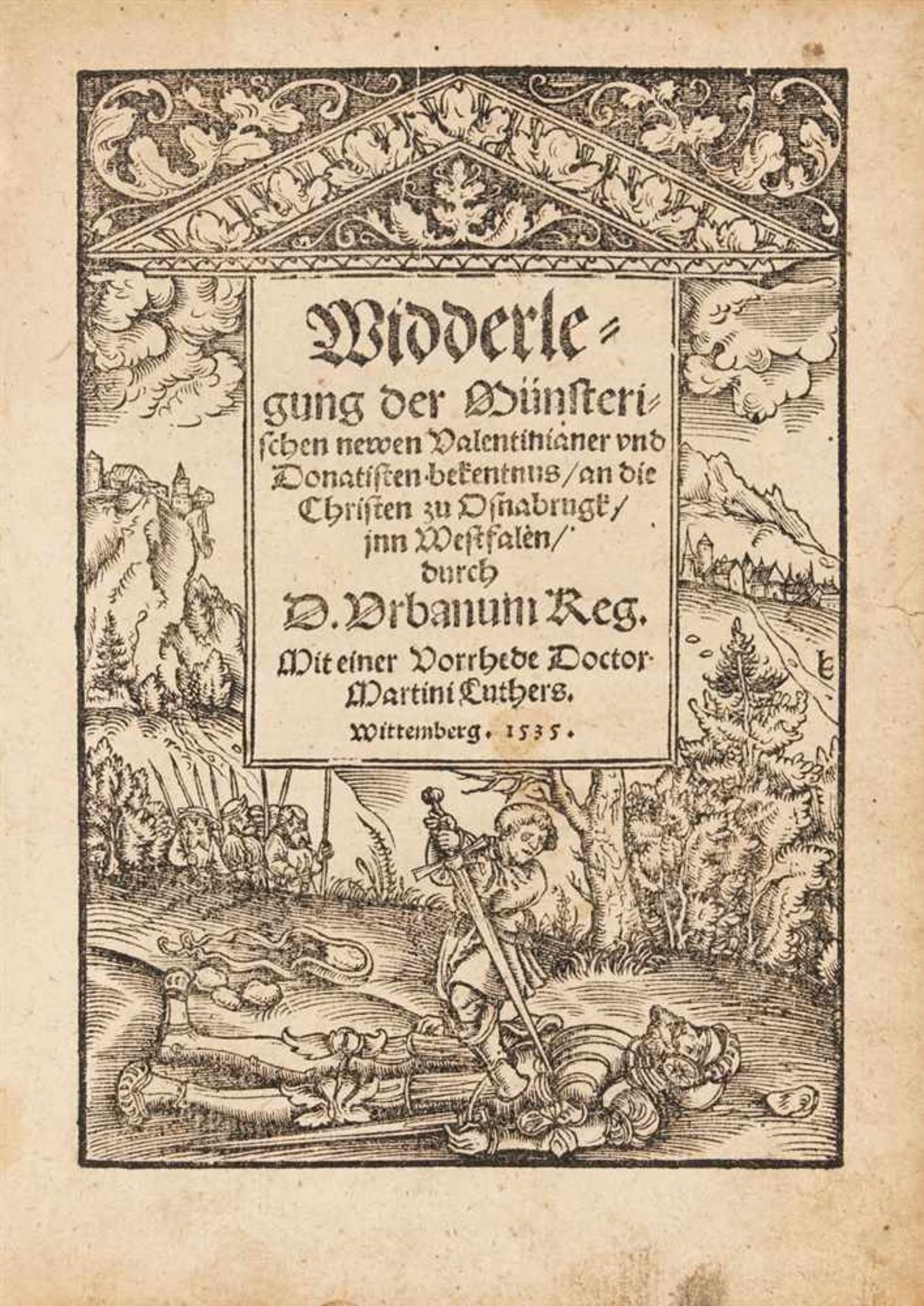 Sammelband mit 5 Reformationschriften von Luther sowie Rhegius, Melanchthon und Raida. Wittenberg u. - Bild 2 aus 2