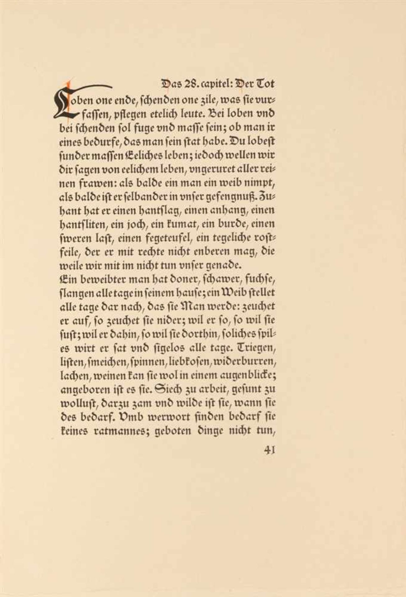 HAMBURGER HANDDRUCKESAAZ, JOHANNES VON (d. i. JOHANNES VON TEPL): Der Ackermann aus Böhmen. Ein - Bild 2 aus 2