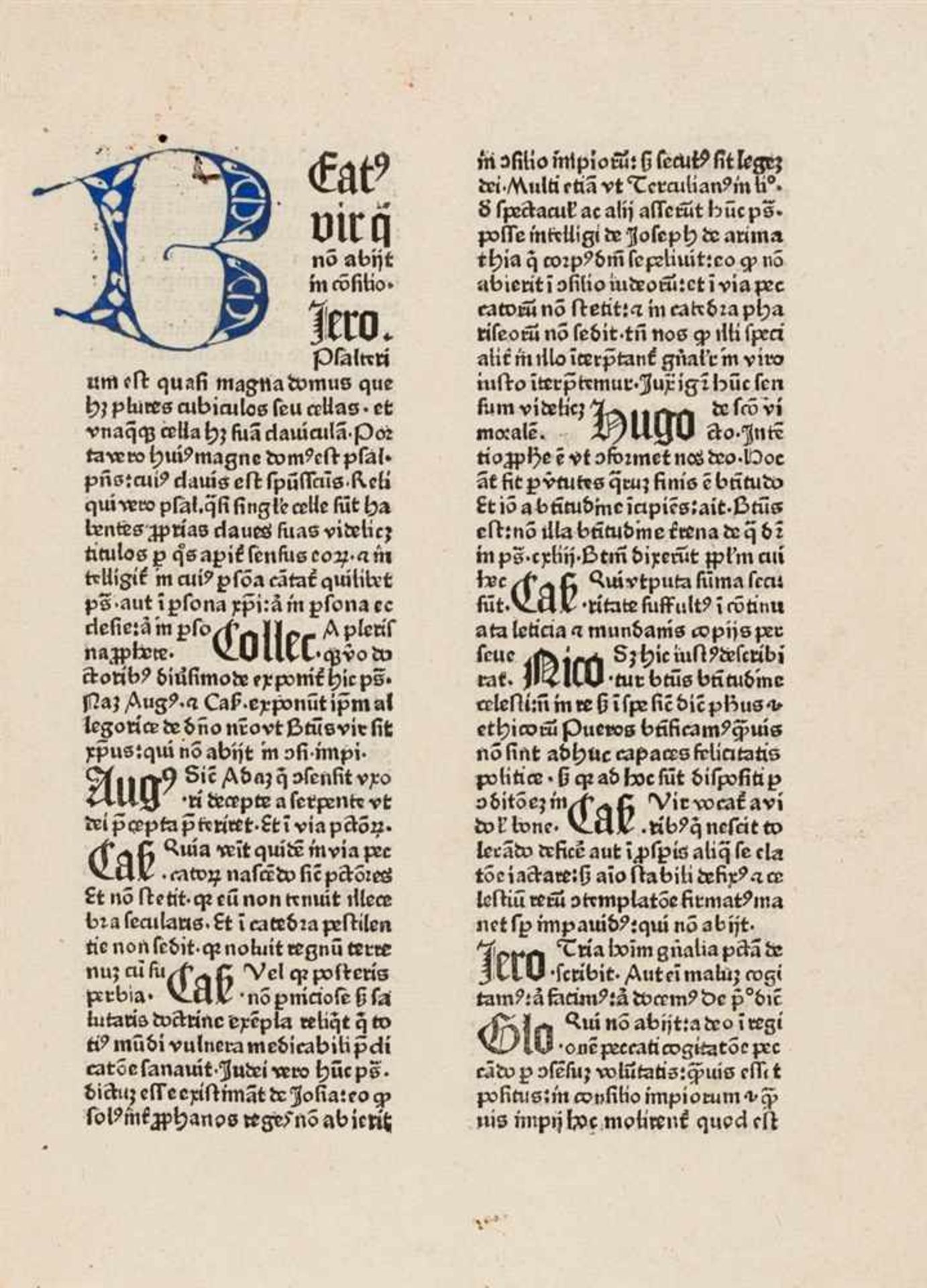 Petrus de Herenthals: Collectarius seu expositio super librum psalmorum. [Köln:] Konrad Winters, 10. - Image 2 of 3