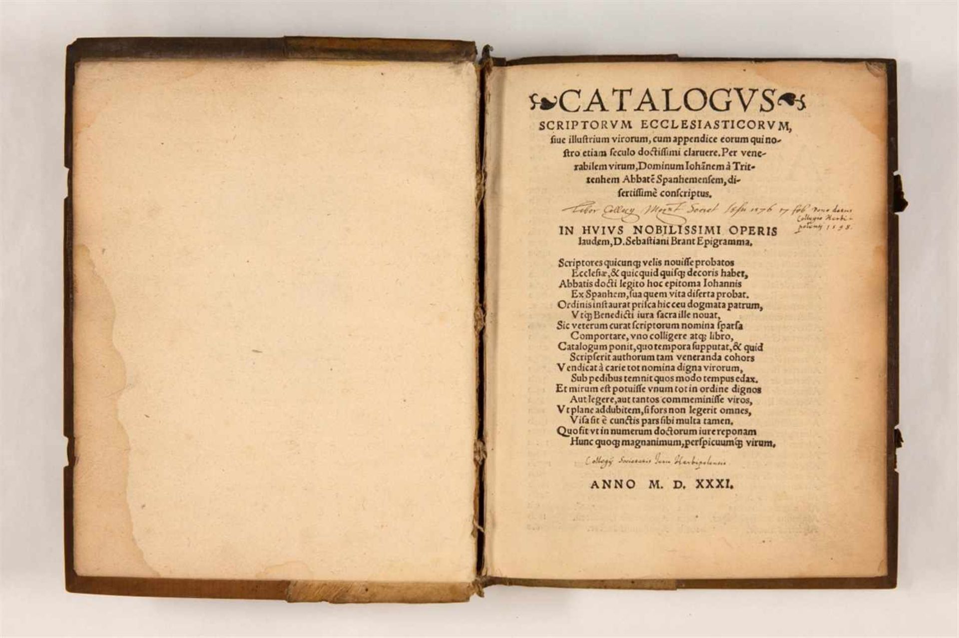 Trithemius, Johannes: Catalogvs scriptorvm ecclesiasticorvm, siue illustrium virorum, cum