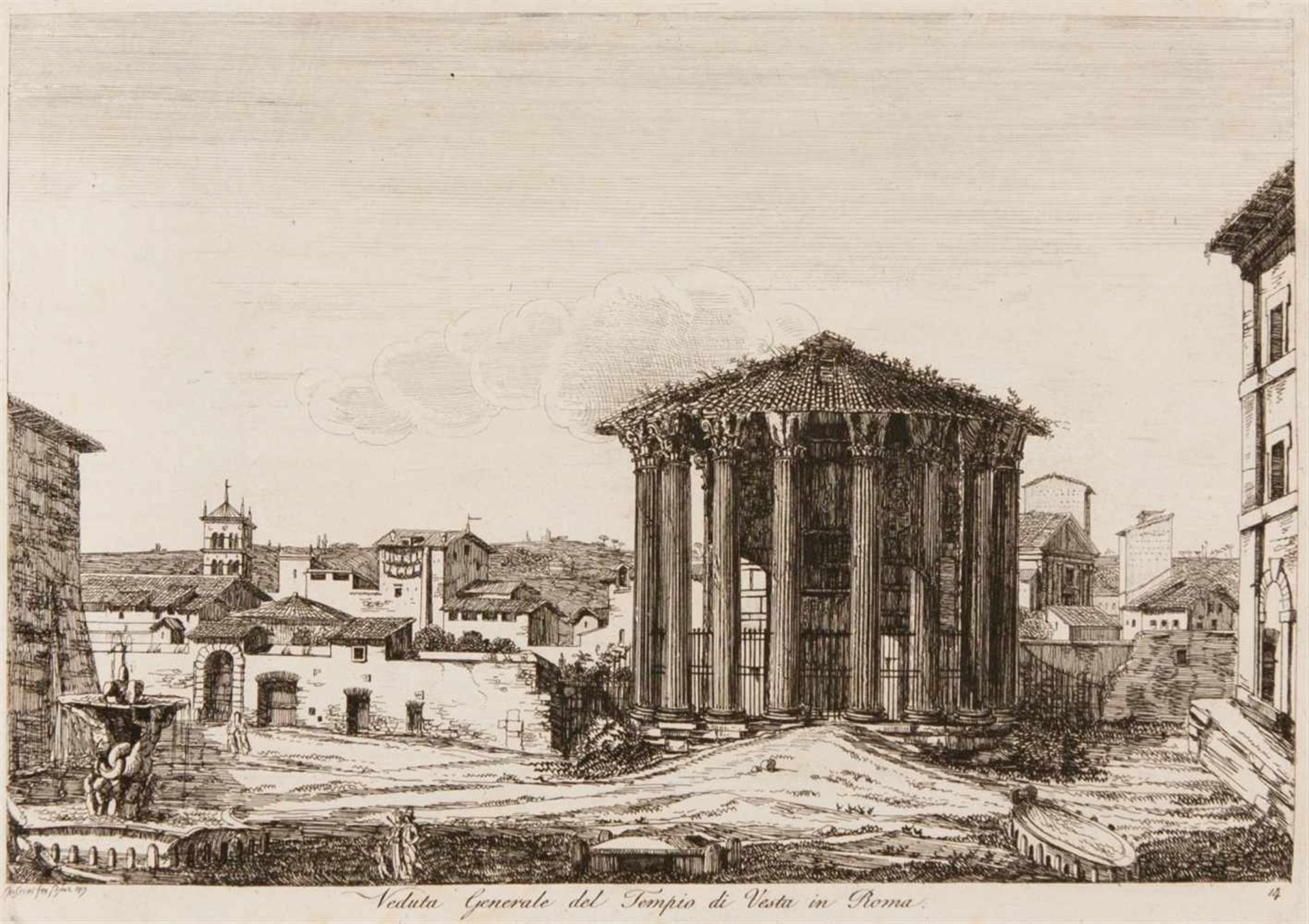 LUIGI ROSSINI Ravenna 1790 - 1857 Rom Raccolta di Cinquanta Principali Vedute di Antichità, tratte - Bild 18 aus 27