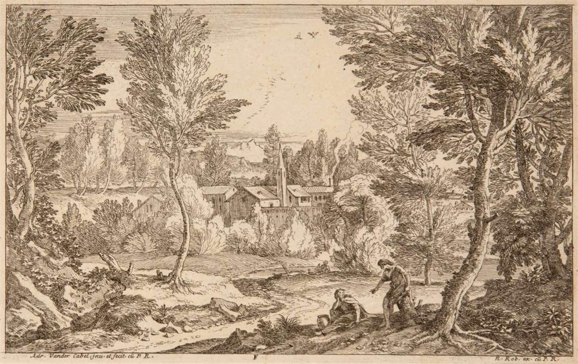 ADRIAN VAN DER CABELRyswyk 1631 - 1705 Lyon Segonds Livre de Paisages du Sr. Vendrecable. Folge - Image 6 of 6
