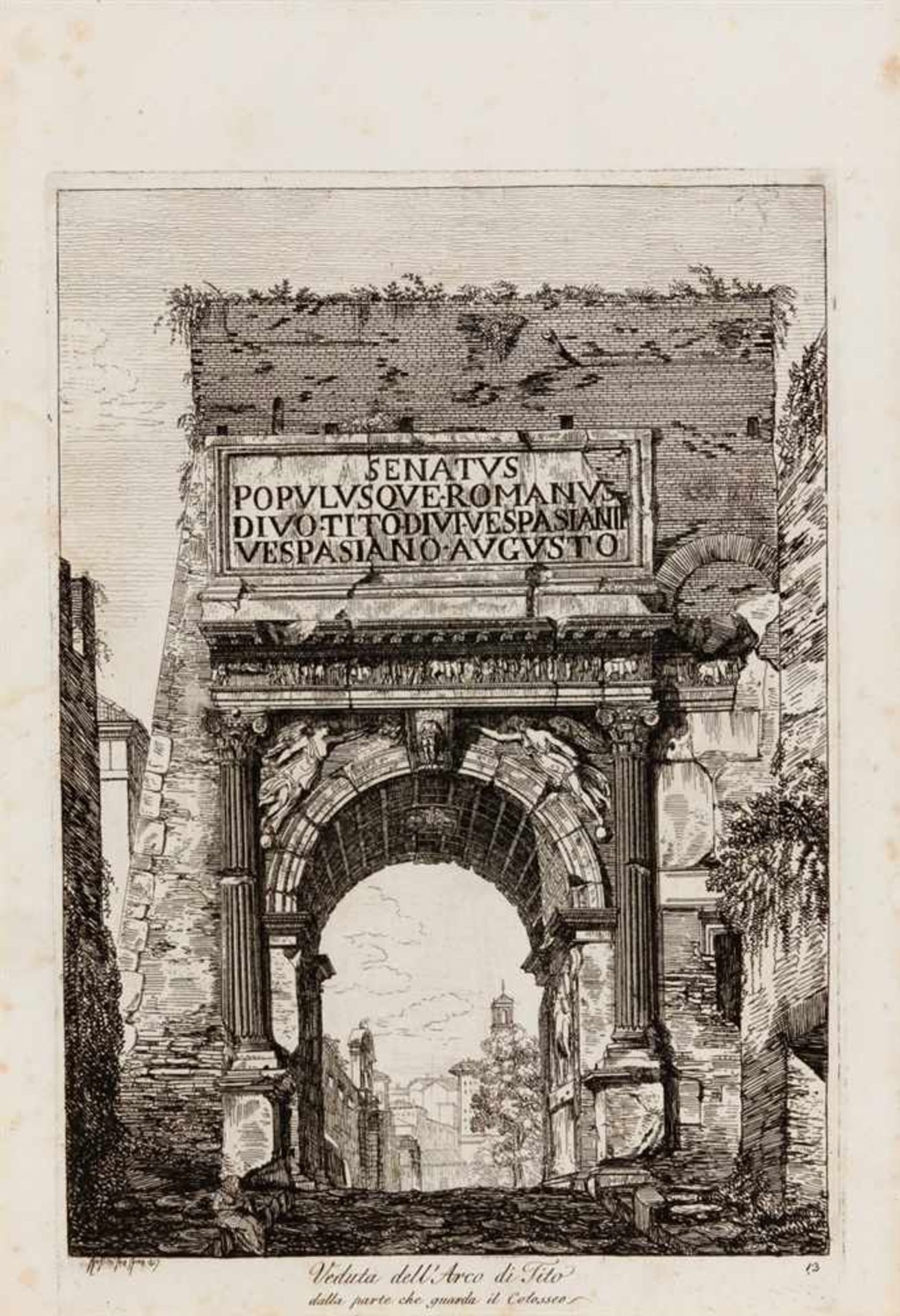 LUIGI ROSSINI Ravenna 1790 - 1857 Rom Raccolta di Cinquanta Principali Vedute di Antichità, tratte - Bild 4 aus 27