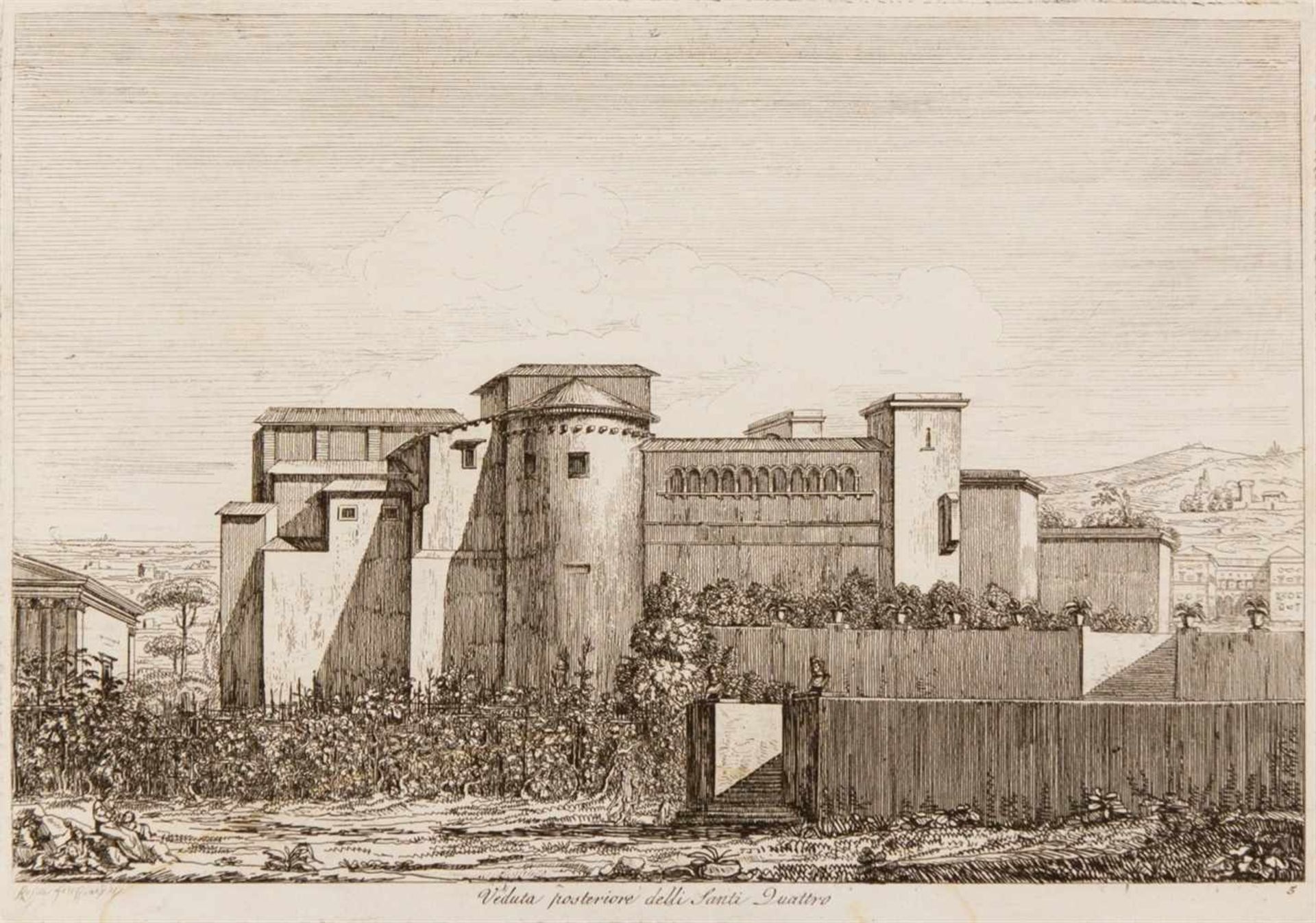 LUIGI ROSSINI Ravenna 1790 - 1857 Rom Raccolta di Cinquanta Principali Vedute di Antichità, tratte - Bild 7 aus 27