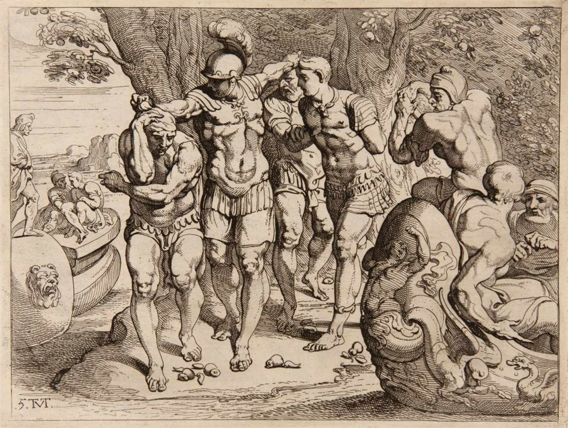 THEODOR VAN THULDEN's-Hertogenbosch1606-1669 Les Travaux d'Ulysse. 1640. Kupferstichfolge mit - Image 2 of 4