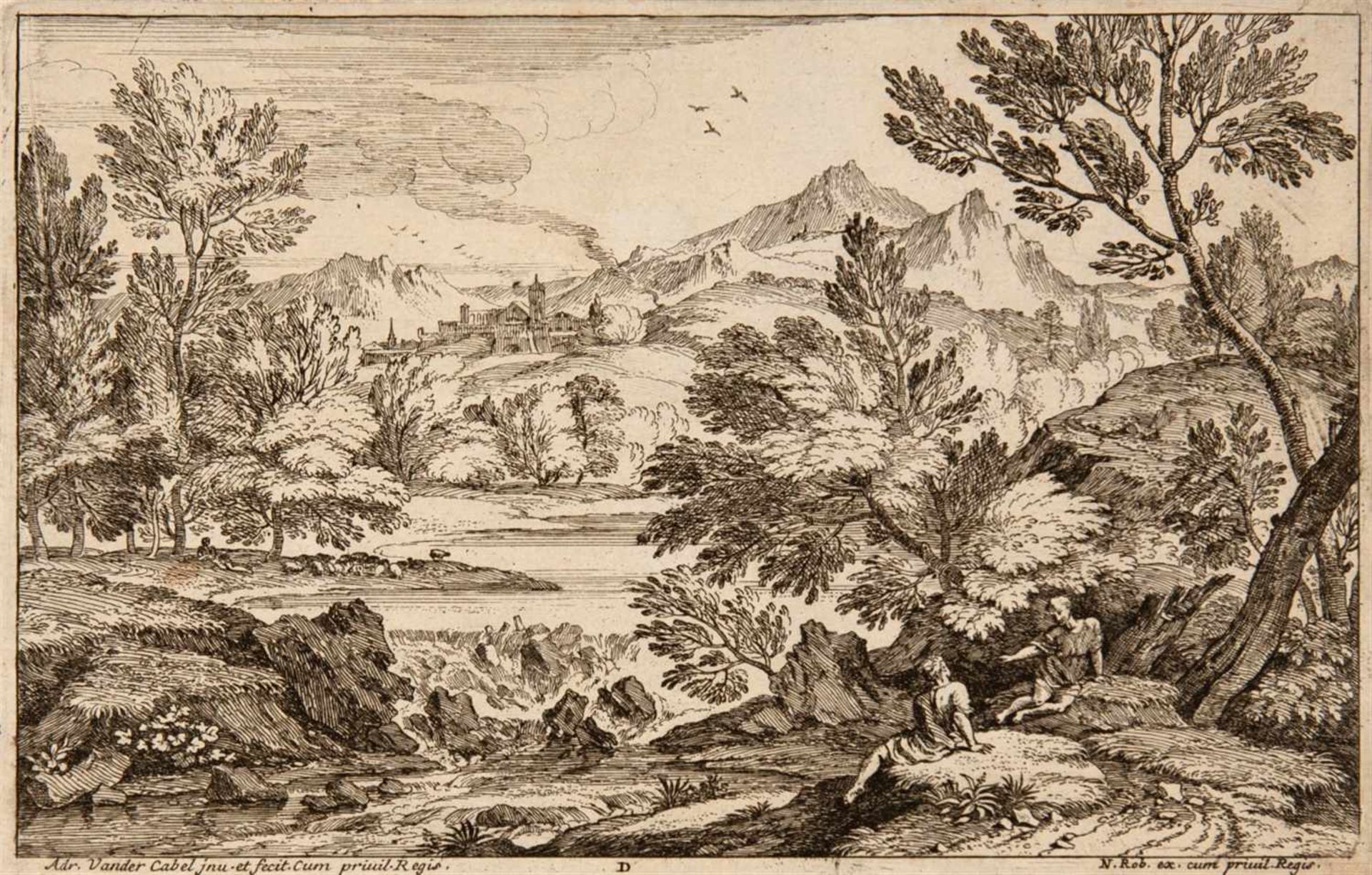 ADRIAN VAN DER CABELRyswyk 1631 - 1705 Lyon Segonds Livre de Paisages du Sr. Vendrecable. Folge - Image 4 of 6