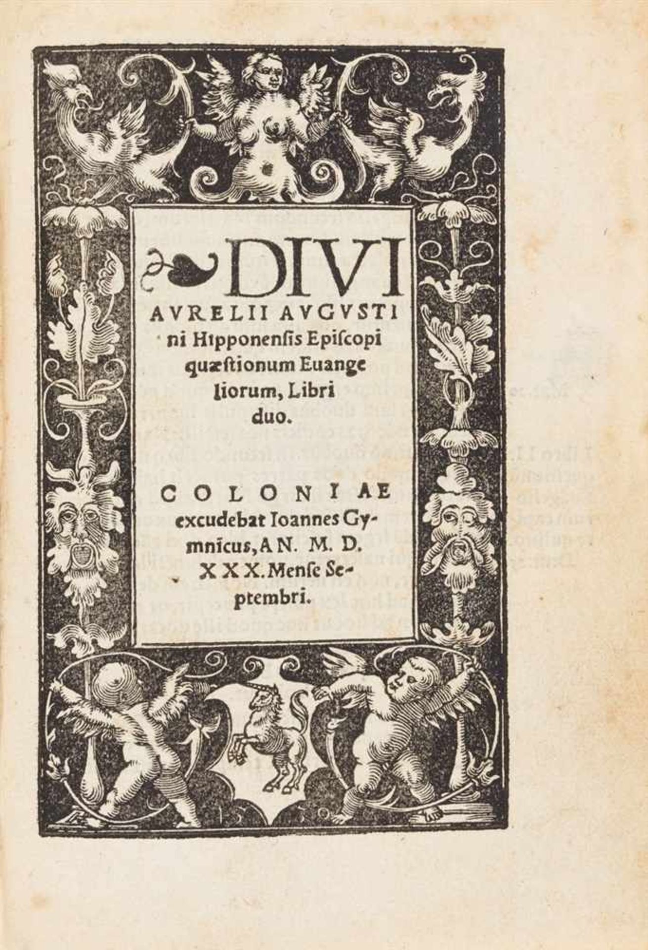 Augustinus, Aurelius. Sammelband mit 4 Werken. Köln: Johann Gymnich 1529-1530.13,8 x 9,5 cm. - Bild 2 aus 3