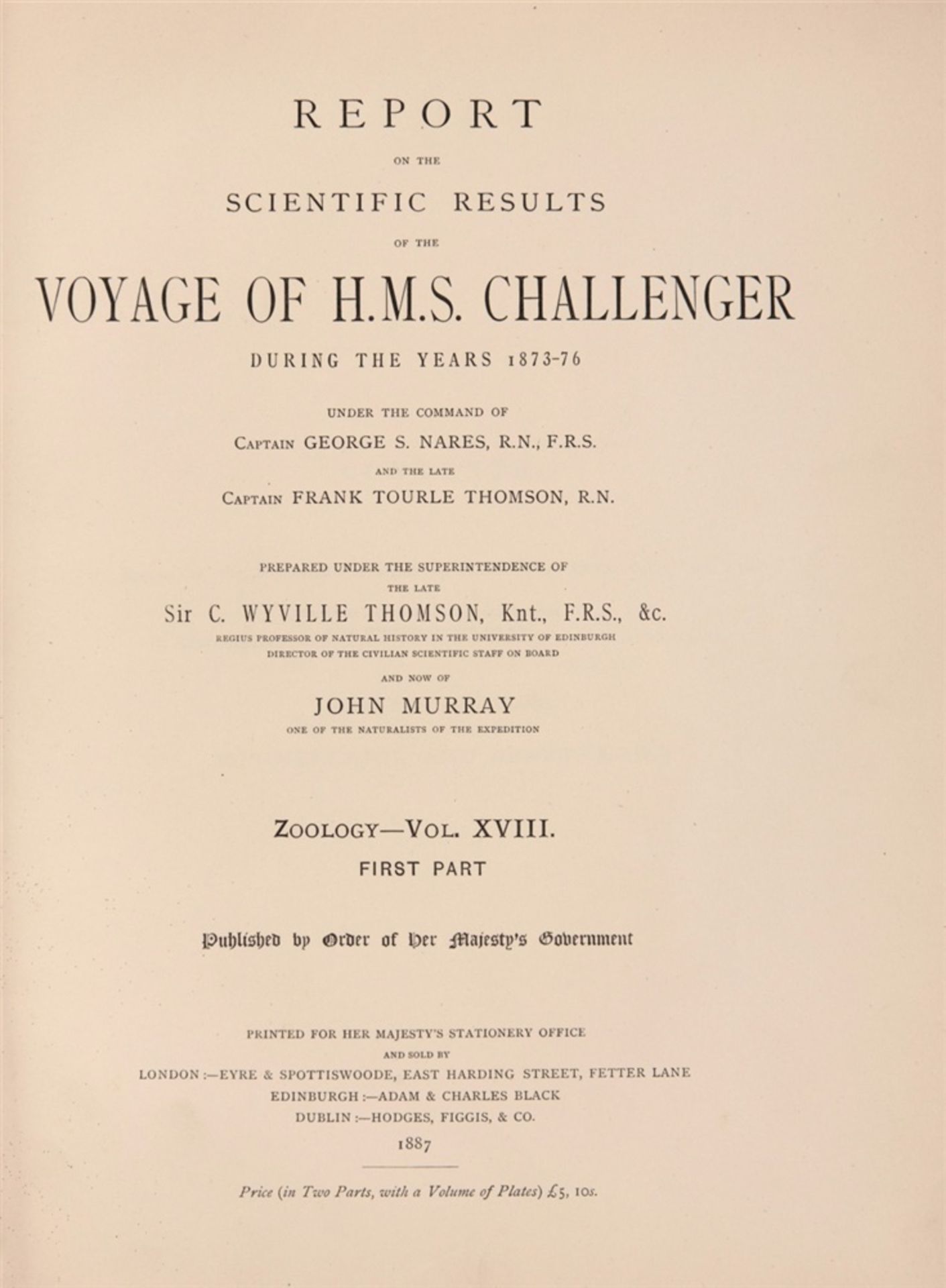 Haeckel, Ernst: Report on the Scientific Results of the Voyage of H.M.S. Challenger during the years - Bild 3 aus 6