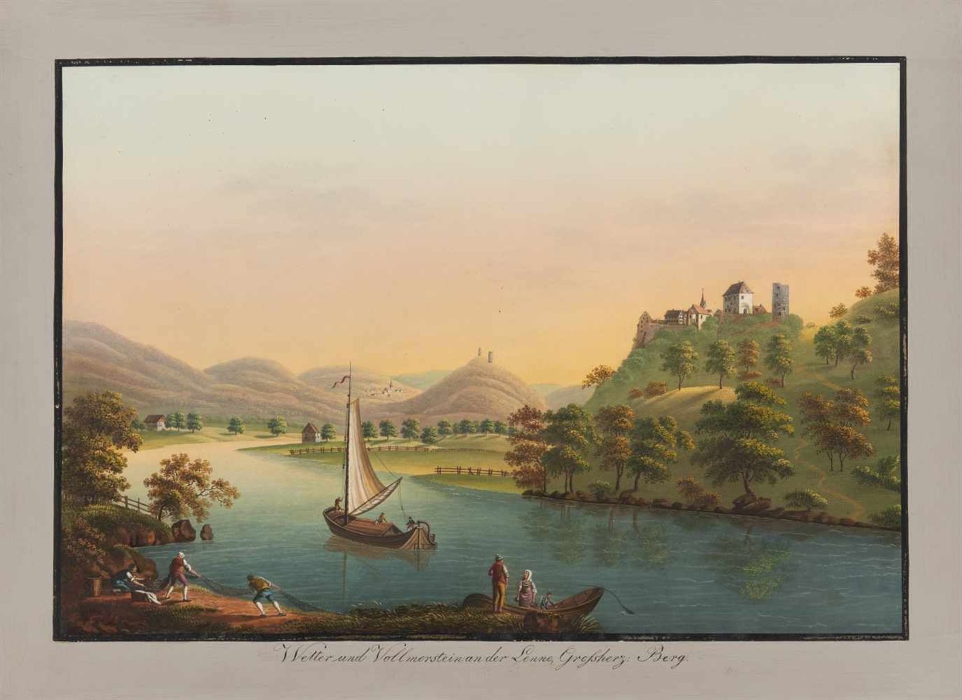 Großherzogtum Berg. - Malerische Ansichten aus dem Groszherzogthum Berg aufgenommen und in Gouaché - Image 3 of 22