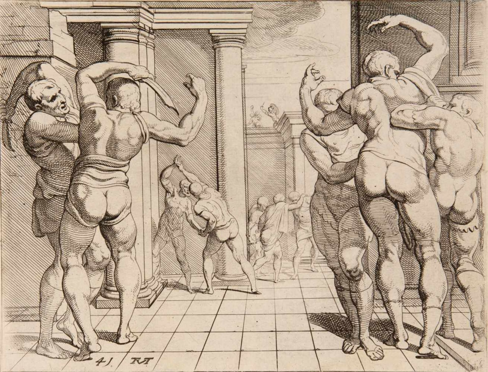 THEODOR VAN THULDEN's-Hertogenbosch1606-1669 Les Travaux d'Ulysse. 1640. Kupferstichfolge mit - Image 4 of 4